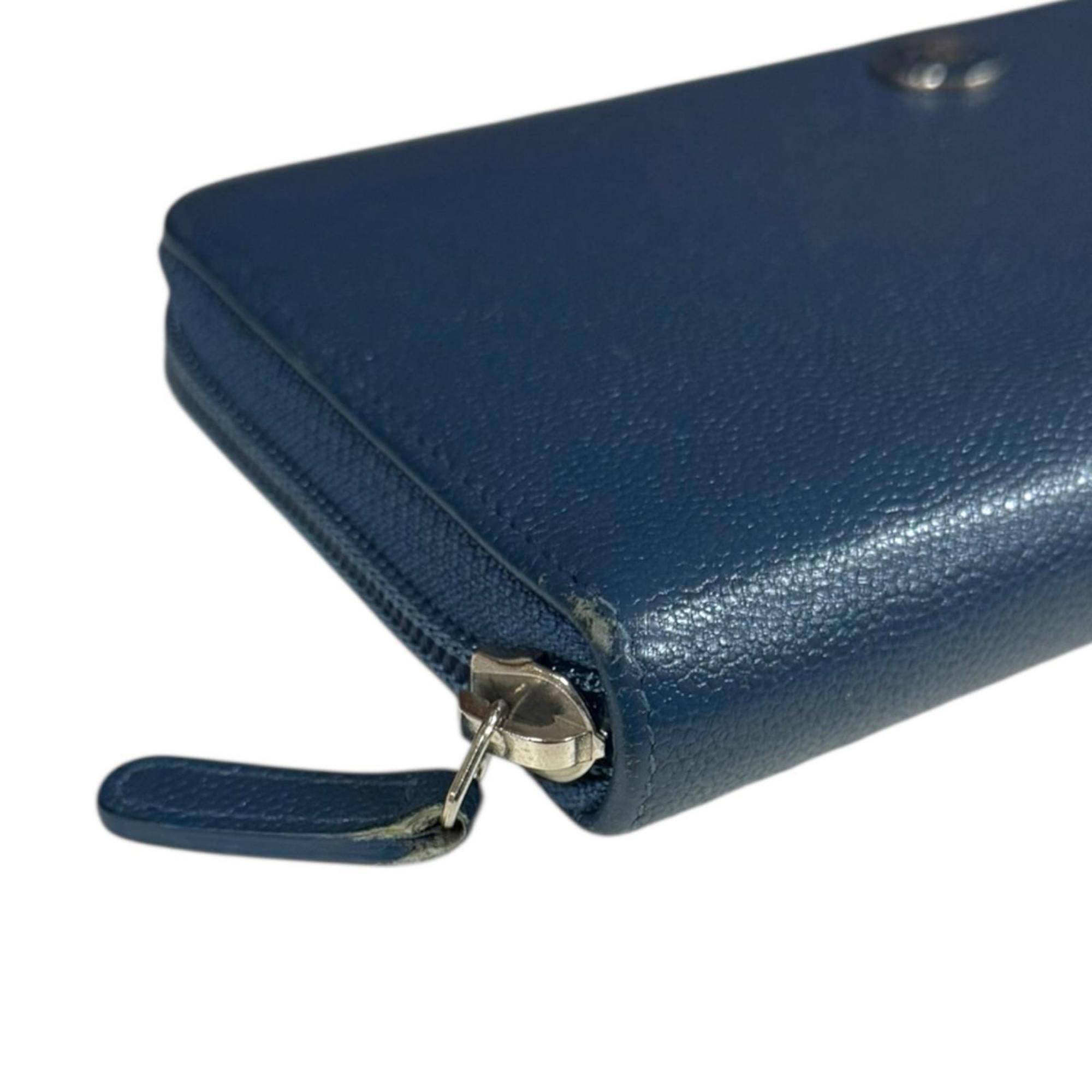 Leather Long Wallet (Bi-Fold) (Pre-Owned) - Chanel - Modalova