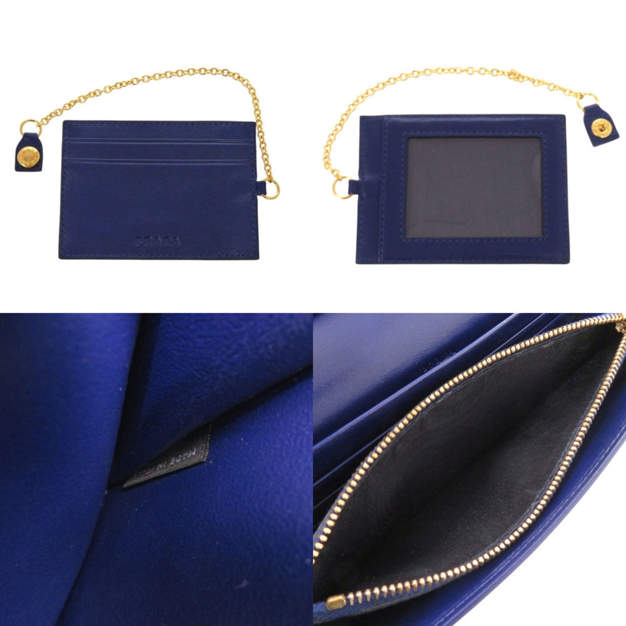 Nylon Leather Long Wallet (Bi-Fold) (Pre-Owned) - Prada - Modalova