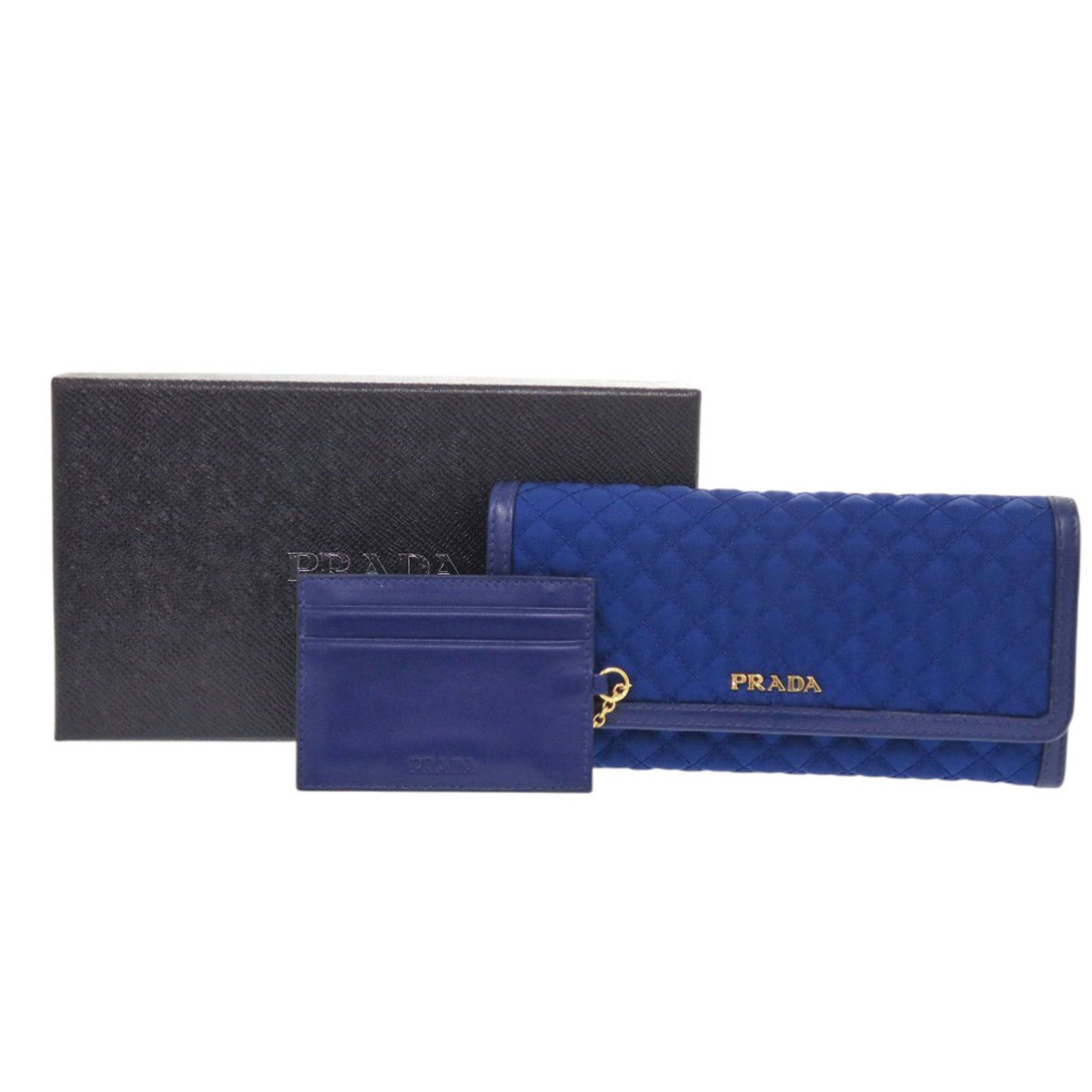 Nylon Leather Long Wallet (Bi-Fold) (Pre-Owned) - Prada - Modalova
