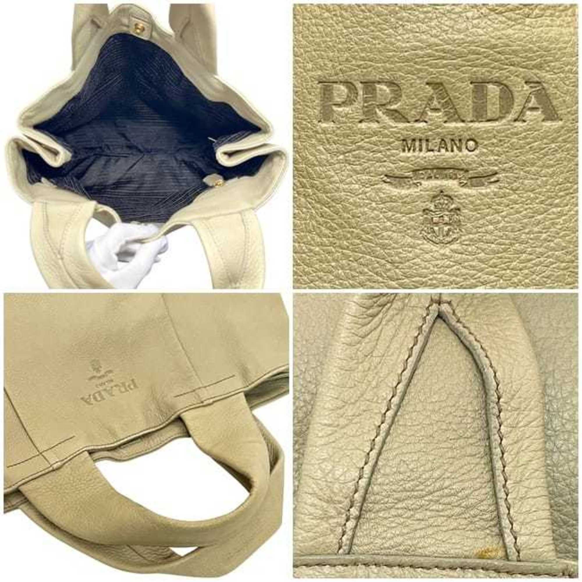 Leather Tote Bag (Pre-Owned) - Prada - Modalova
