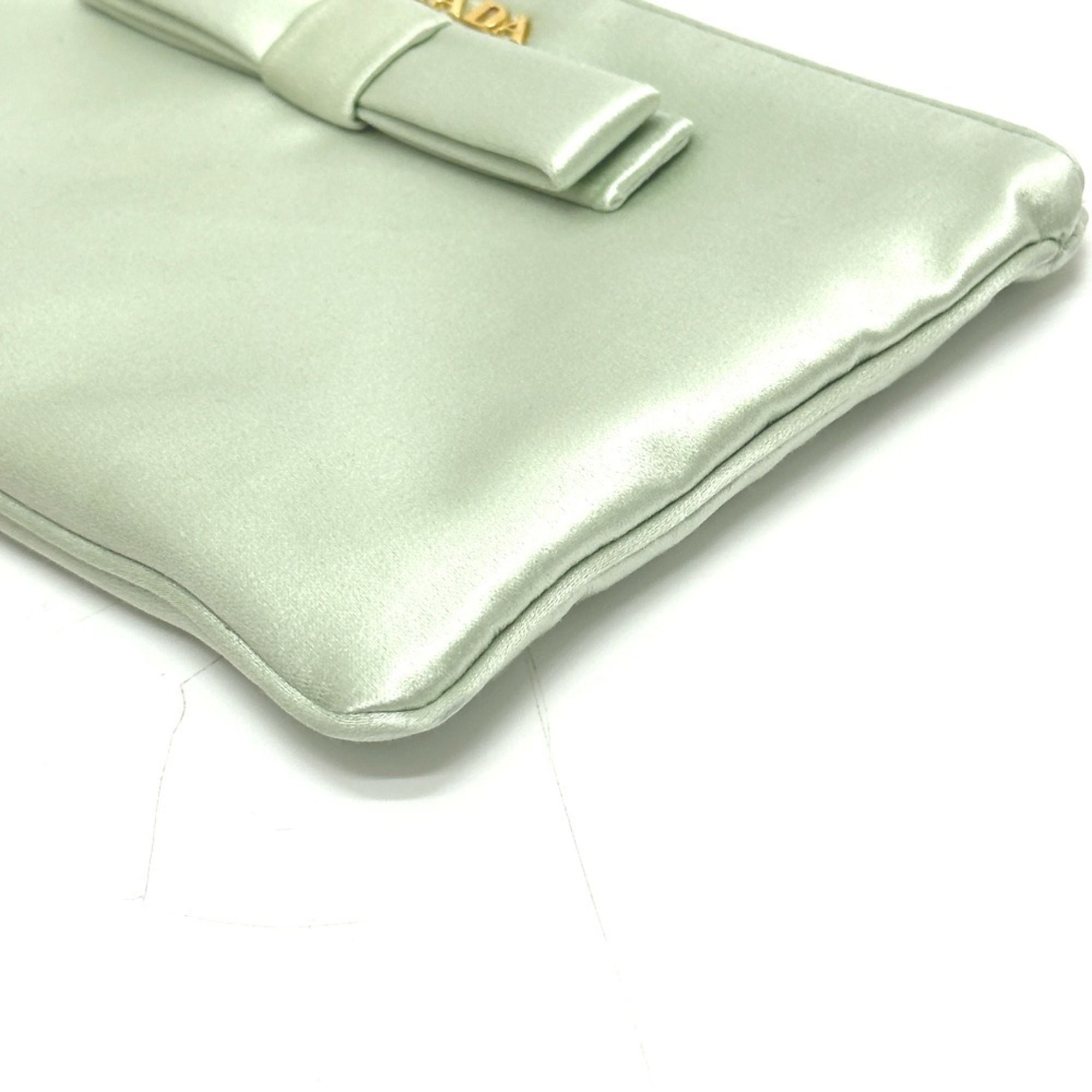 Satin Clutch Bag (Pre-Owned) - Prada - Modalova