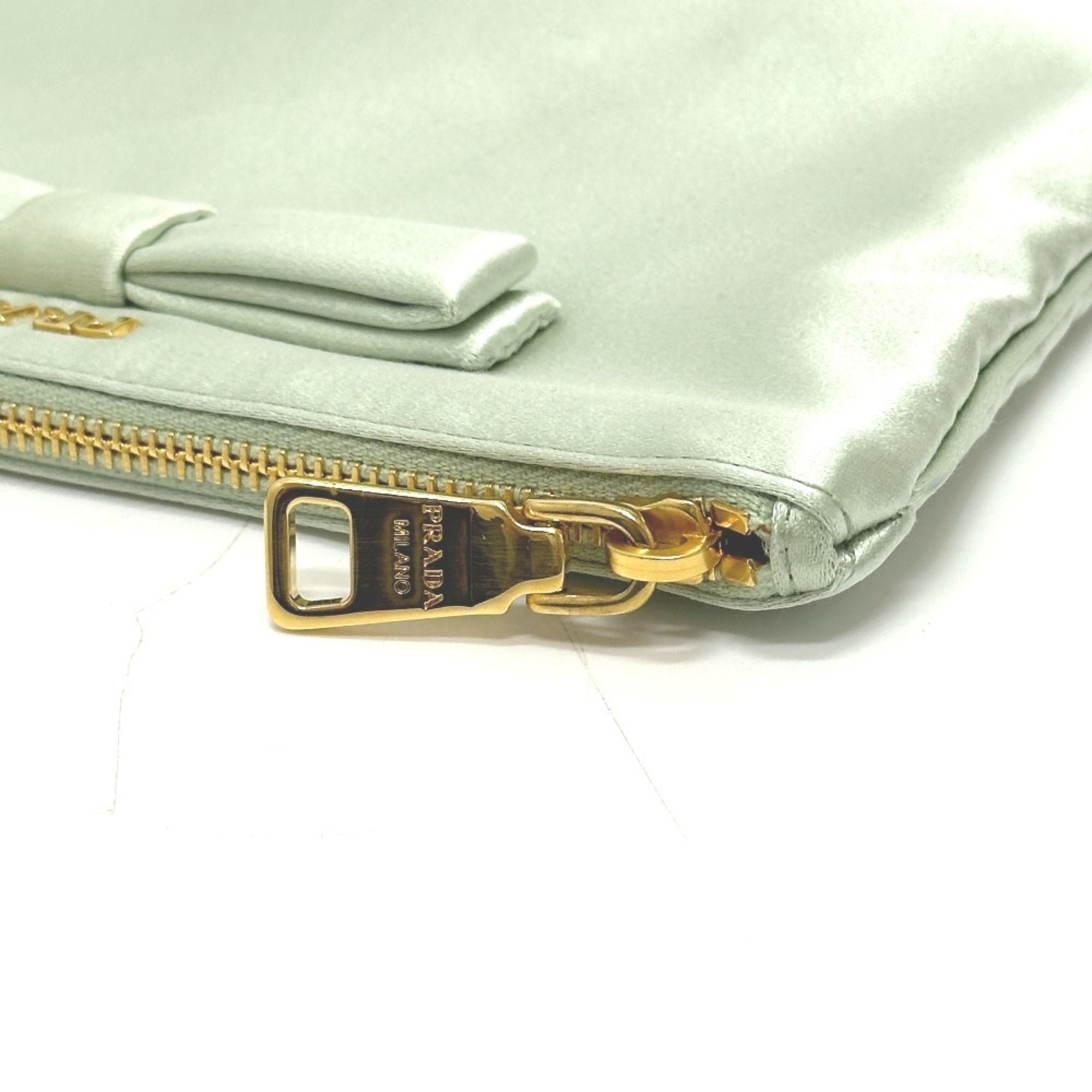 Satin Clutch Bag (Pre-Owned) - Prada - Modalova