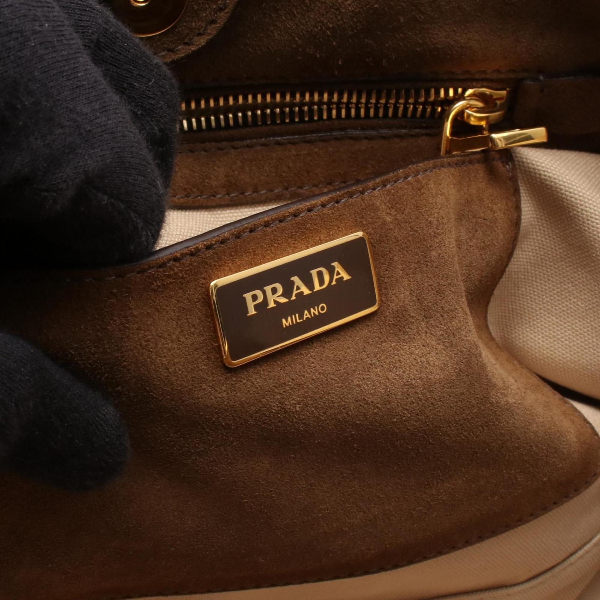Canvas Suede Handbag (Pre-Owned) - Prada - Modalova