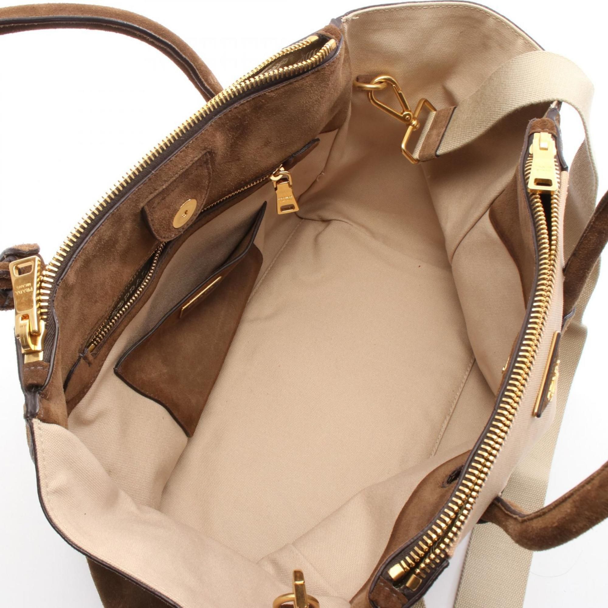 Canvas Suede Handbag (Pre-Owned) - Prada - Modalova
