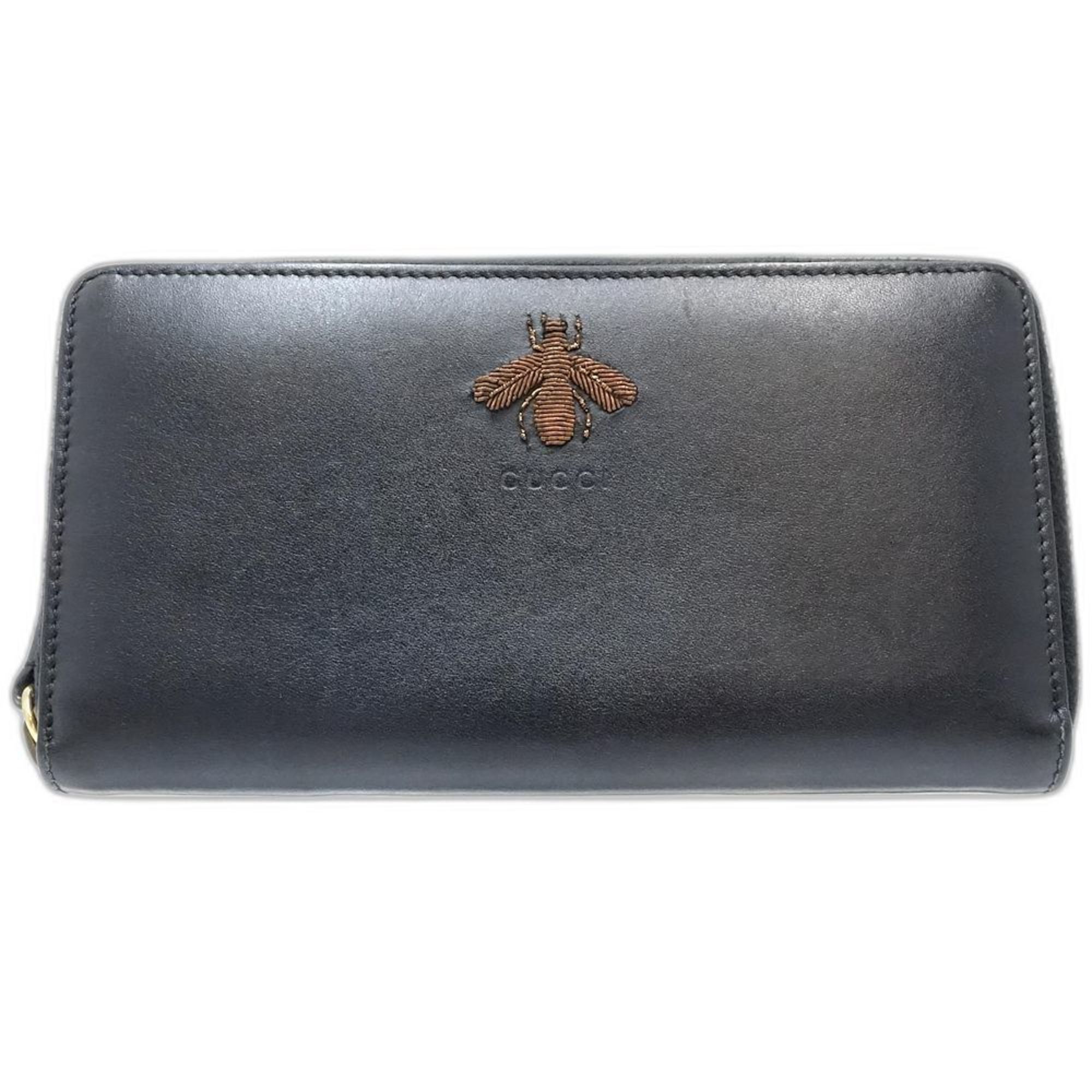 Animalier Leather Long Wallet (Bi-Fold) (Pre-Owned) - Gucci - Modalova