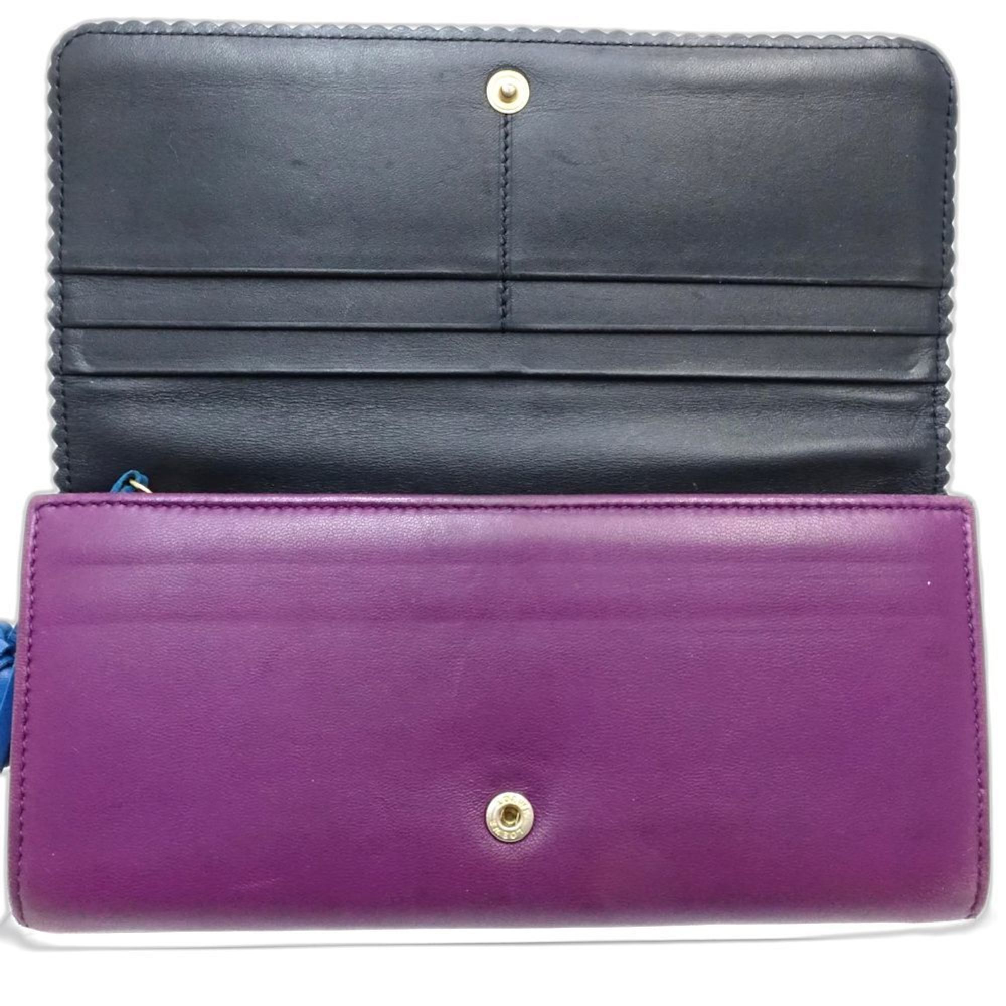 Leather Long Wallet (Bi-Fold) (Pre-Owned) - Loewe - Modalova