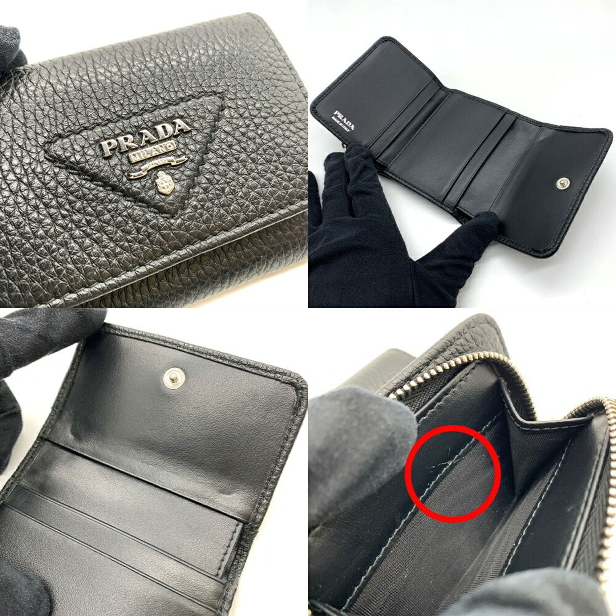 Leather Wallet (Tri-Fold) (Pre-Owned) - Prada - Modalova