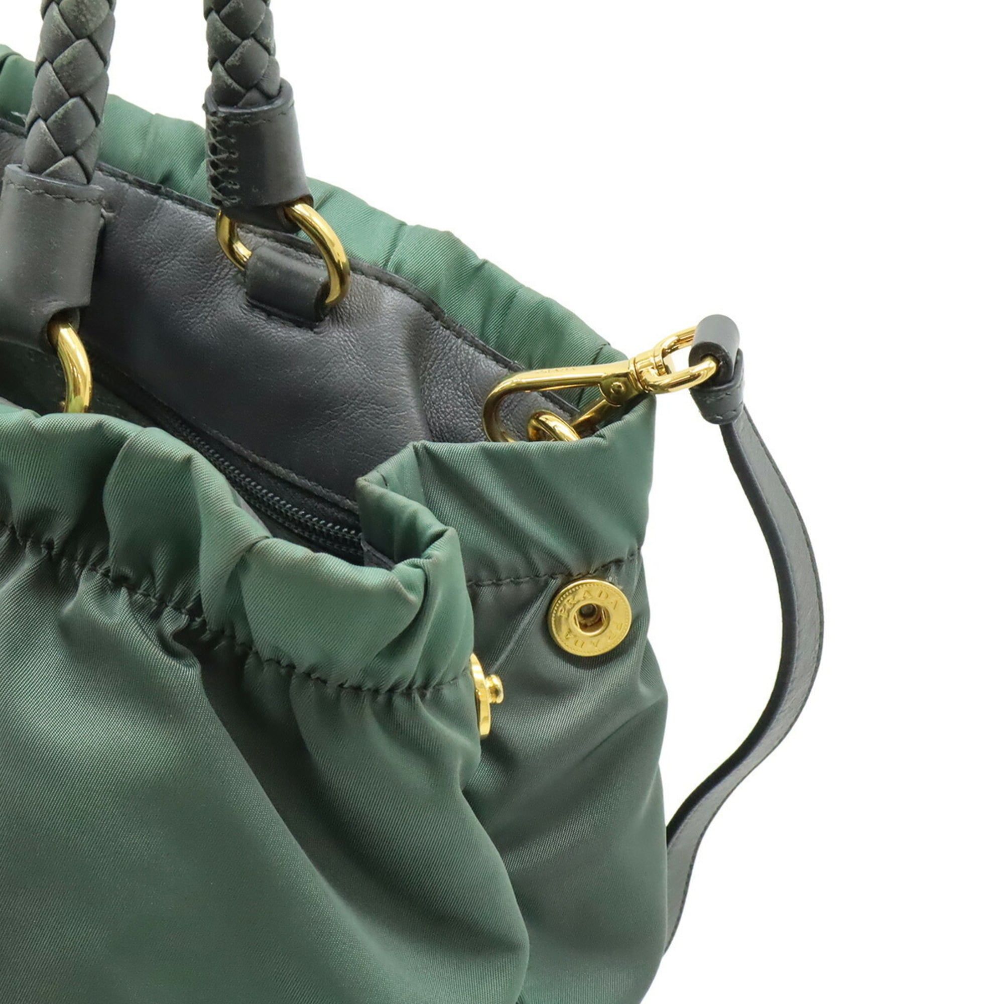 Nylon Leather Handbag Shoulder Bag (Pre-Owned) - Prada - Modalova