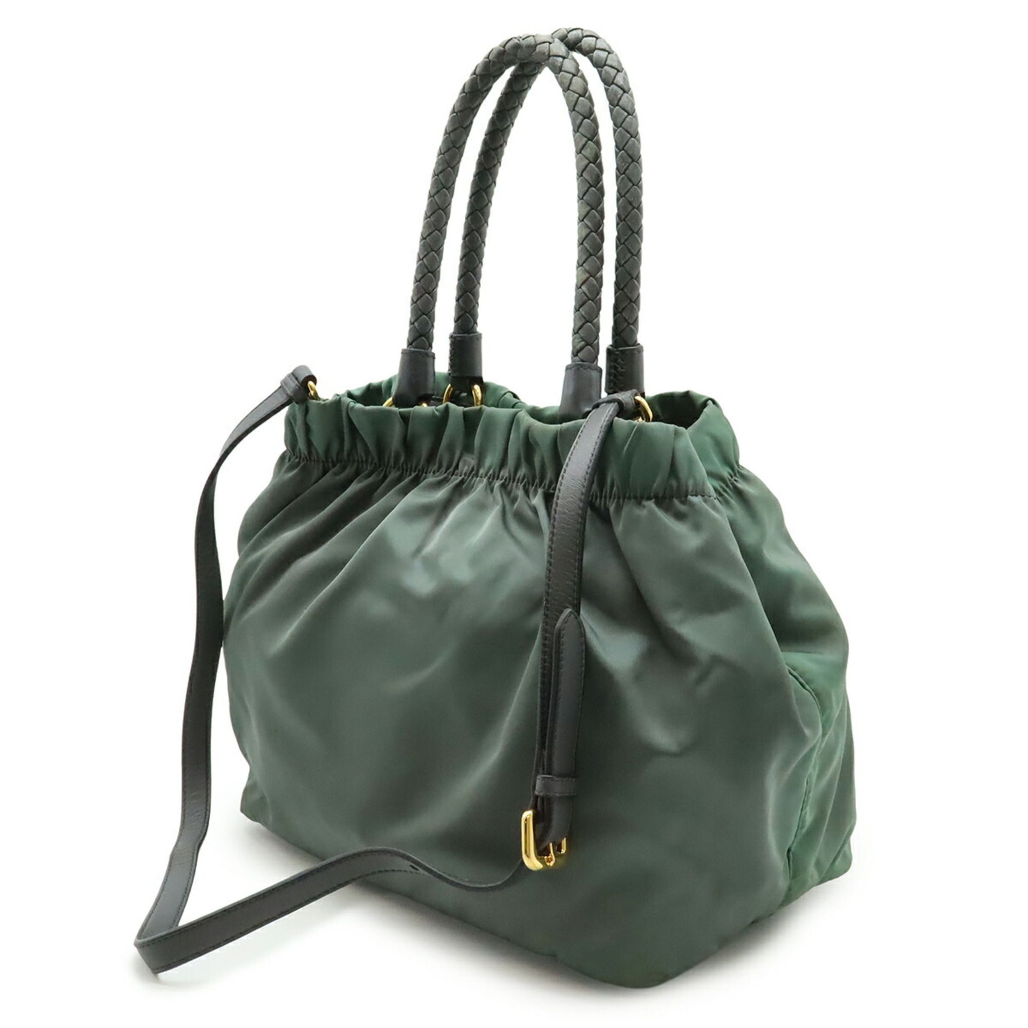 Nylon Leather Handbag Shoulder Bag (Pre-Owned) - Prada - Modalova