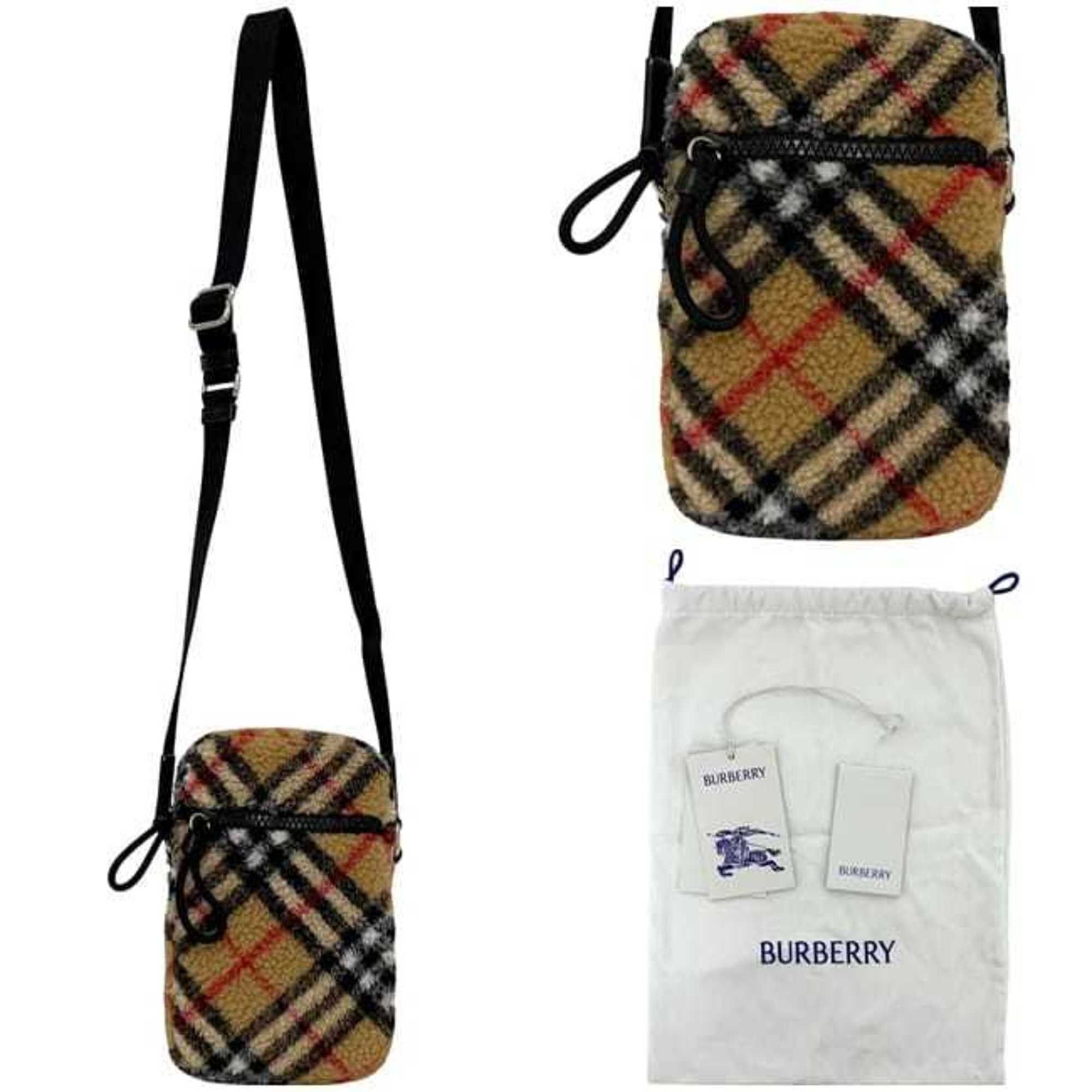 Wool Leather Shoulder Bag (Pre-Owned) - Burberry - Modalova