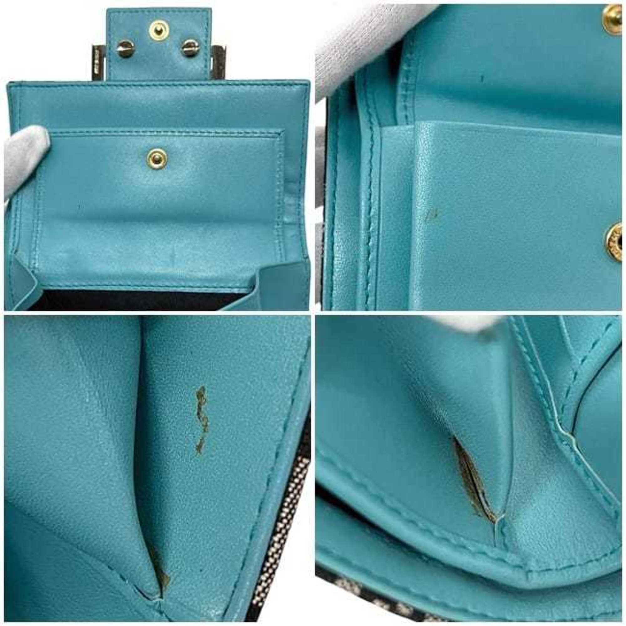 Zucchino Canvas Leather Wallet (Tri-Fold) (Pre-Owned) - Fendi - Modalova