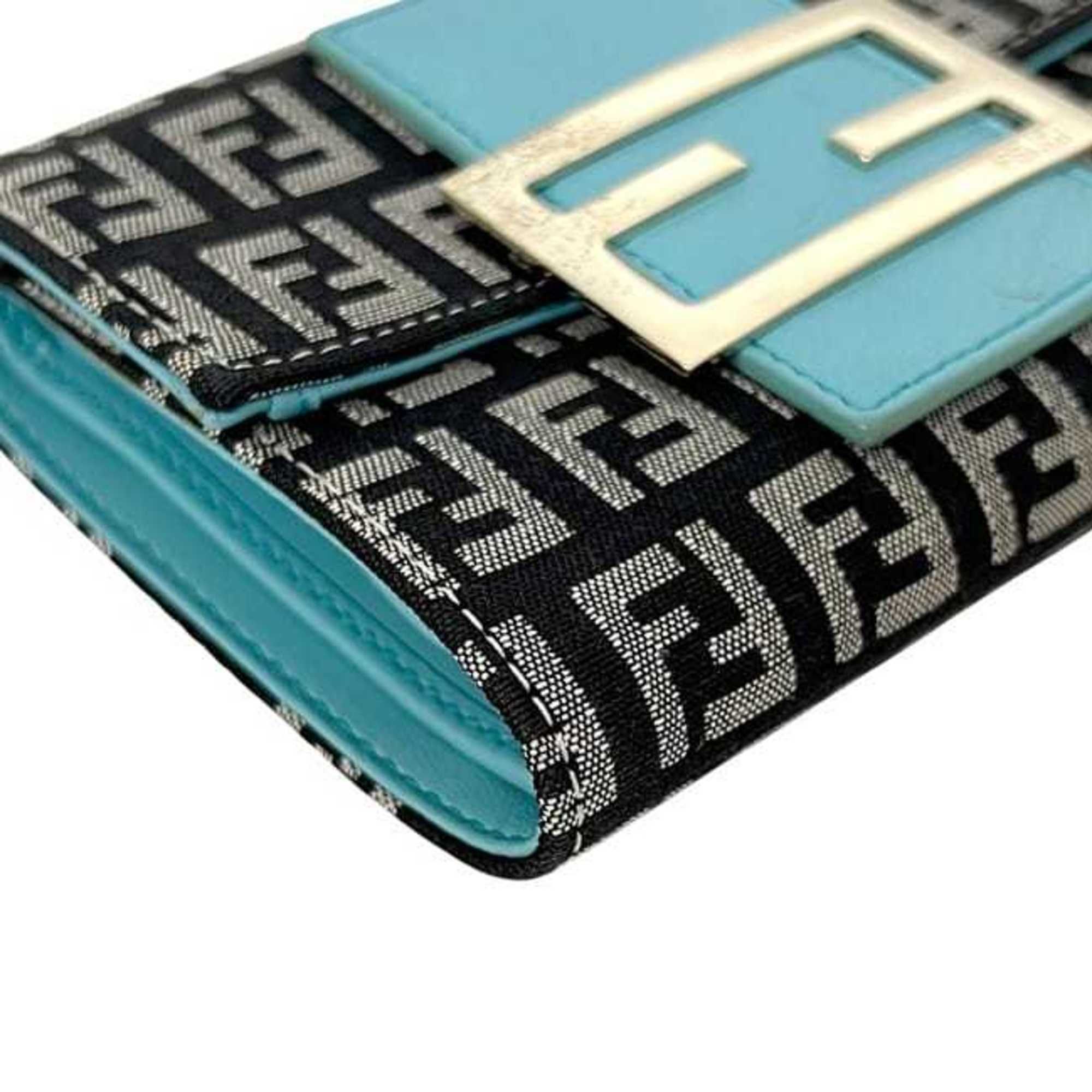 Zucchino Canvas Leather Wallet (Tri-Fold) (Pre-Owned) - Fendi - Modalova