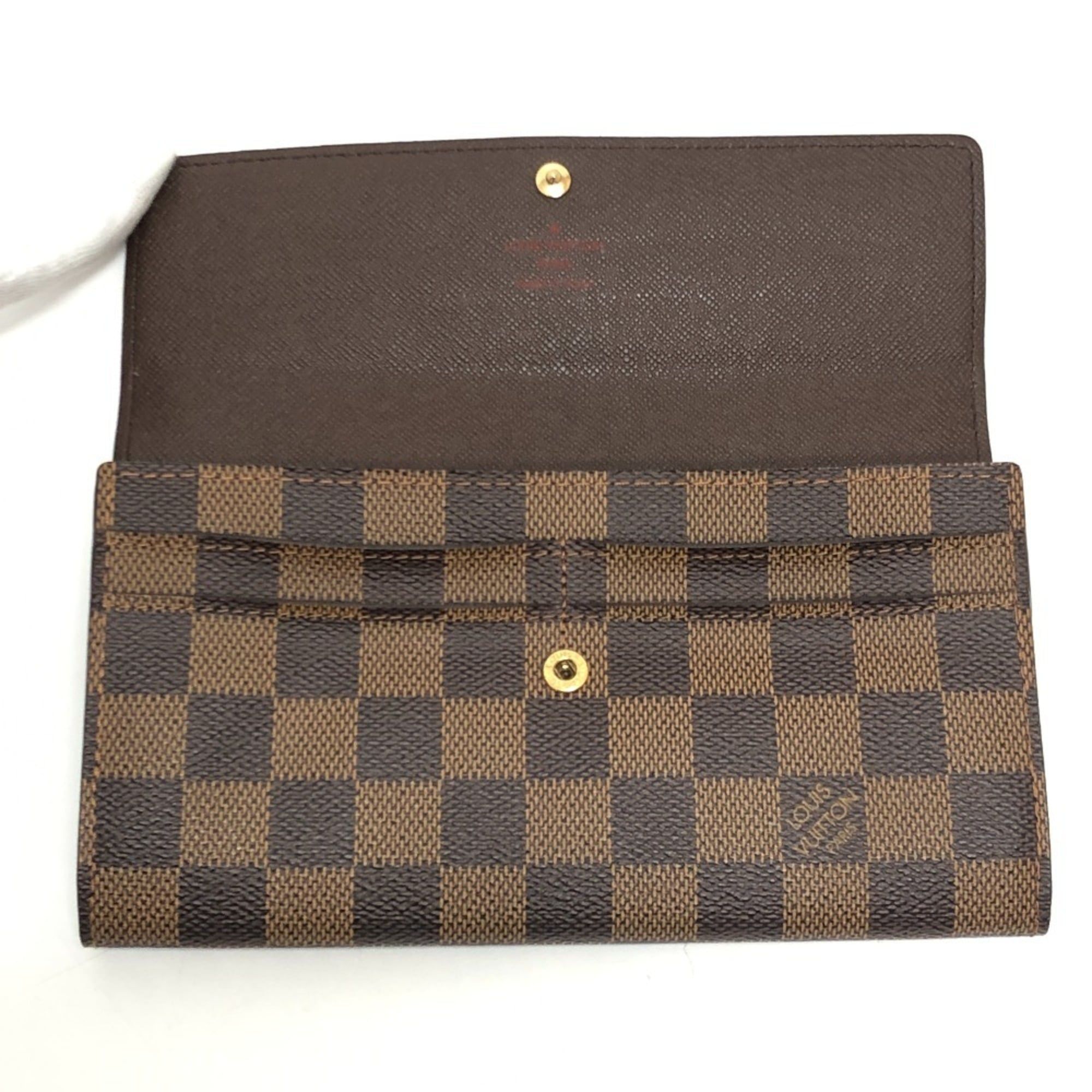 Damier Damier Canvas Long Wallet (Bi-Fold) (Pre-Owned) - Louis Vuitton - Modalova