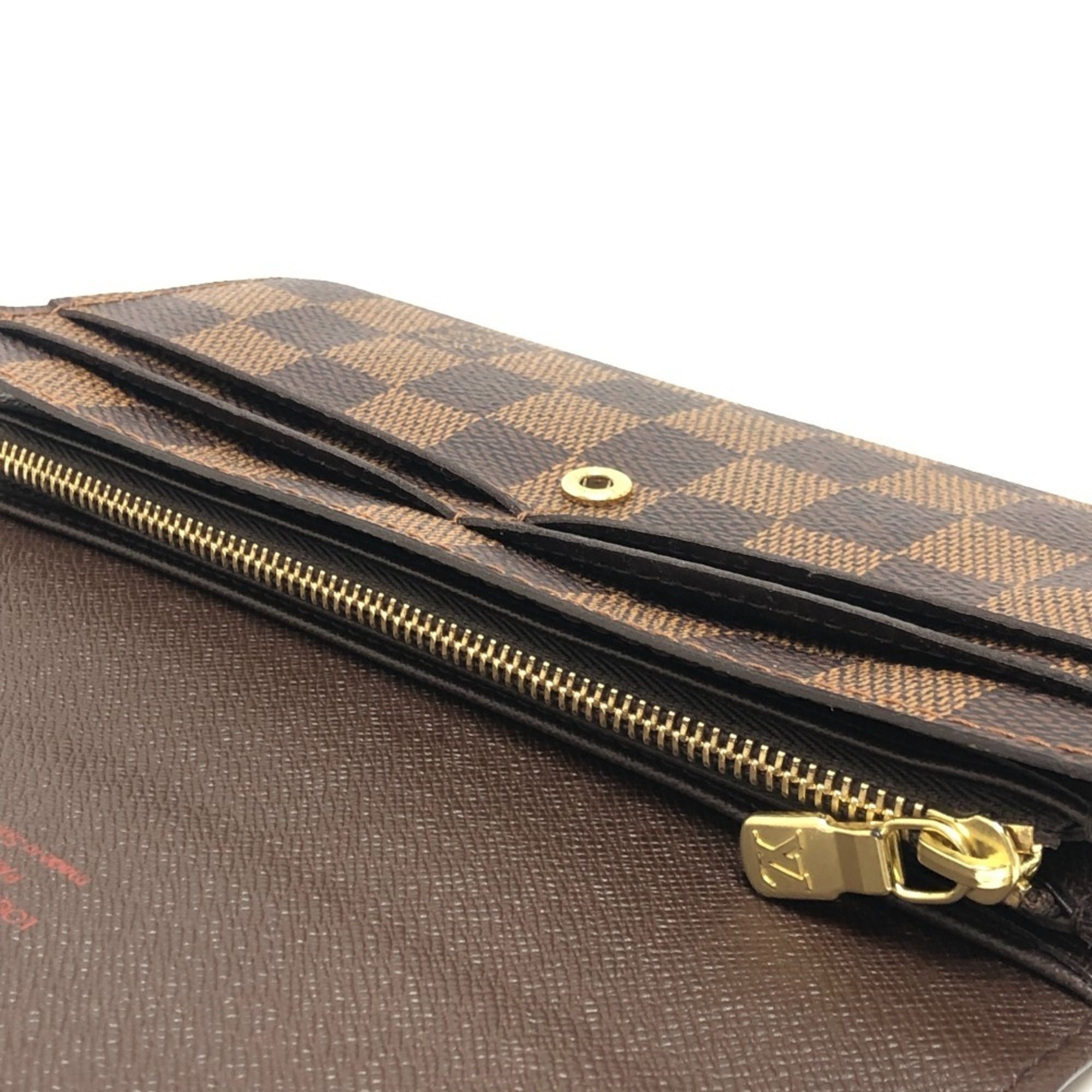 Damier Damier Canvas Long Wallet (Bi-Fold) (Pre-Owned) - Louis Vuitton - Modalova