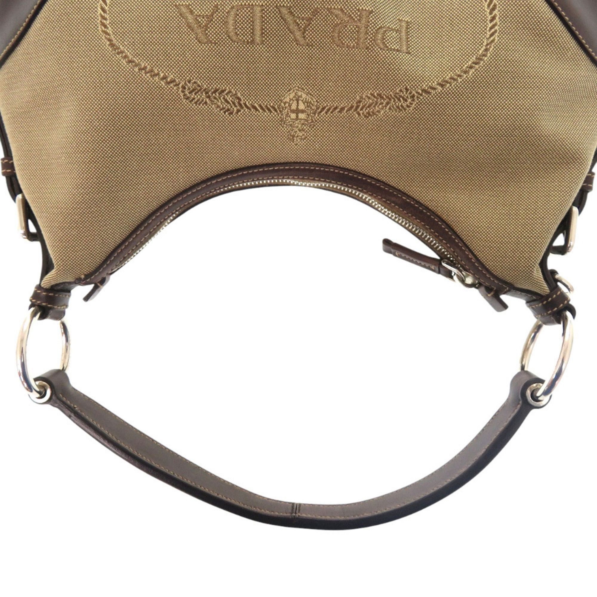 Canvas Leather Shoulder Bag (Pre-Owned) - Prada - Modalova