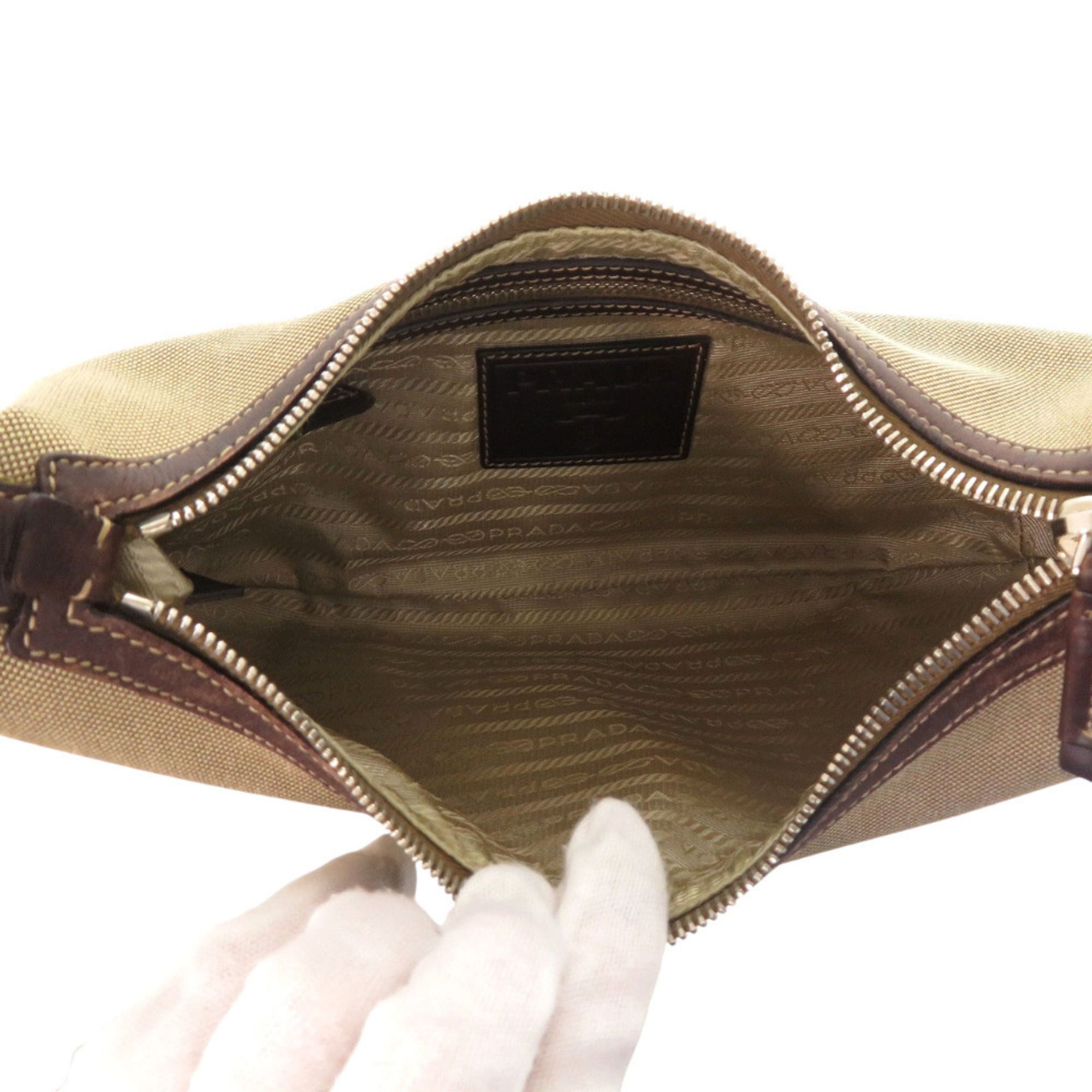 Canvas Leather Shoulder Bag (Pre-Owned) - Prada - Modalova