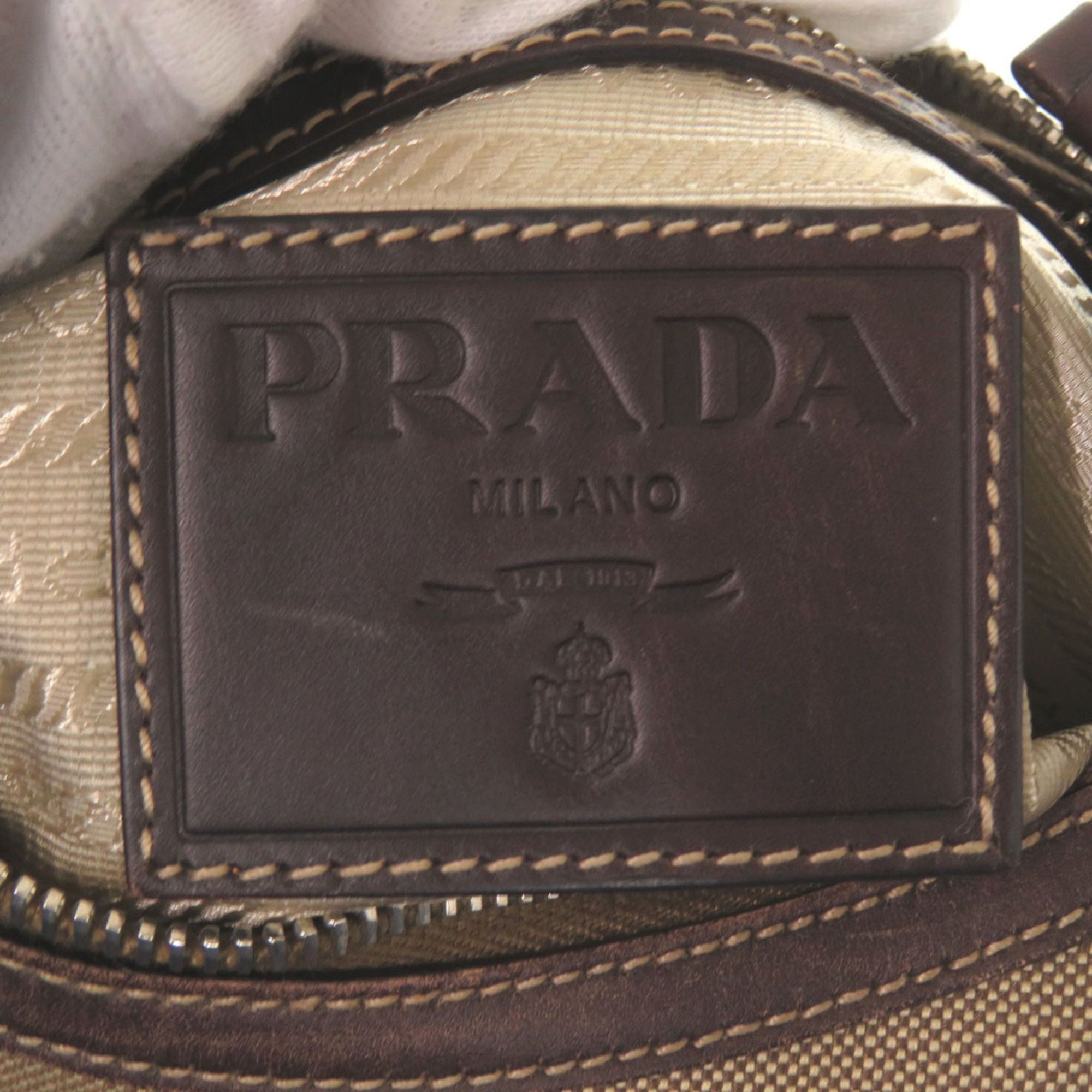 Canvas Leather Shoulder Bag (Pre-Owned) - Prada - Modalova
