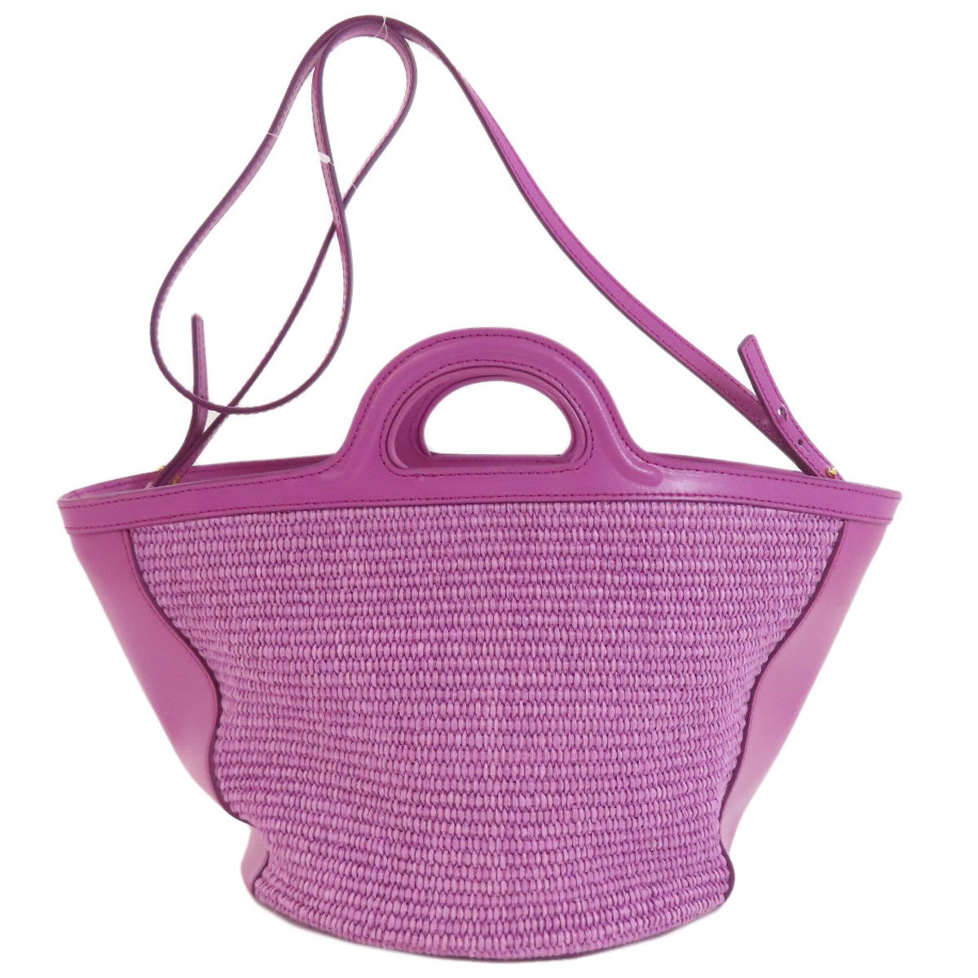 Raffia Leather Handbag (Pre-Owned) - Marni - Modalova