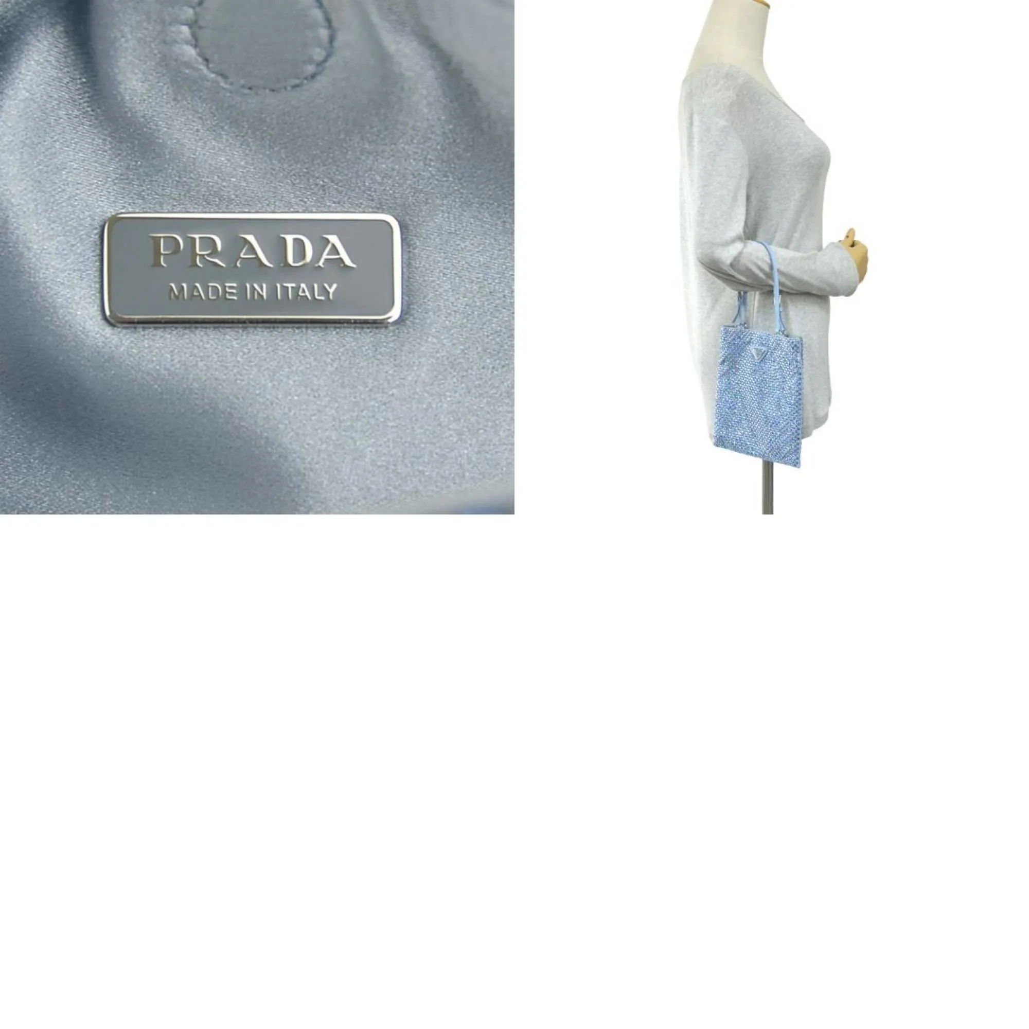 Satin Rhinestone Handbag (Pre-Owned) - Prada - Modalova