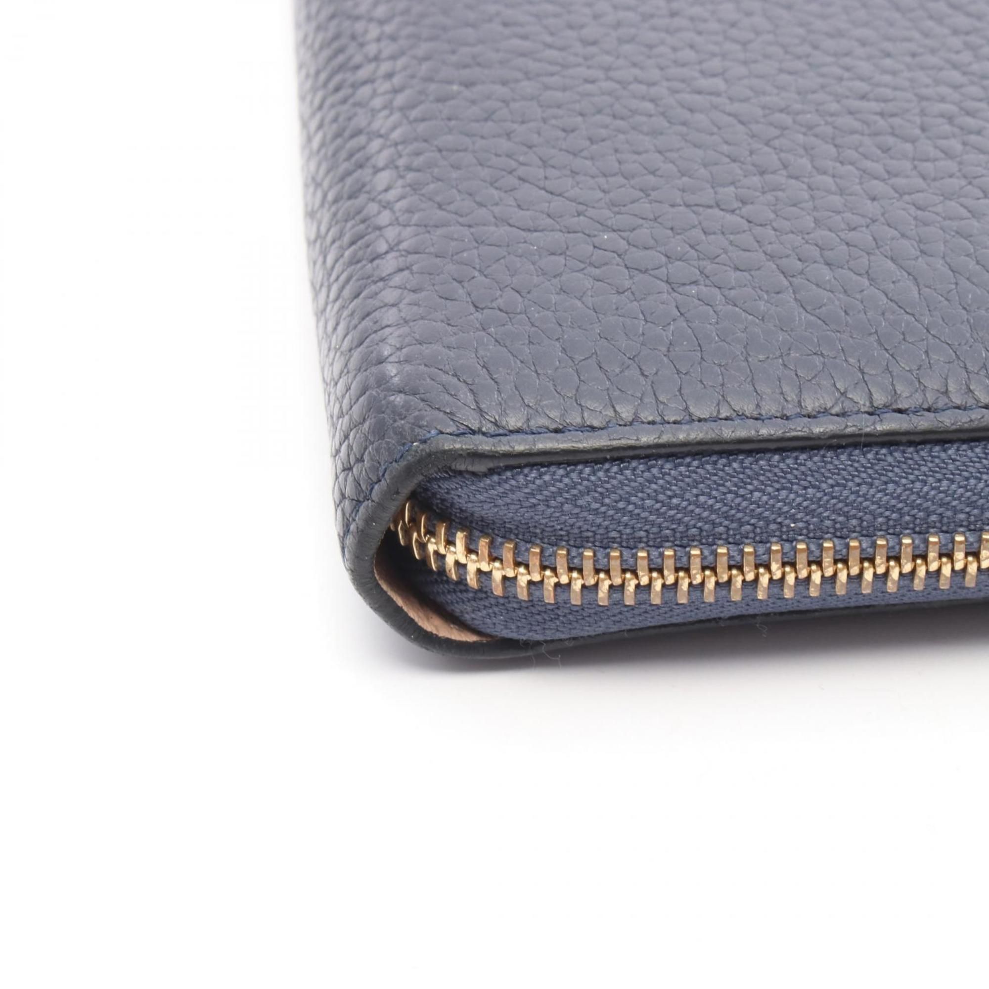Blue Leather Long Wallet (Bi-Fold) (Pre-Owned) - Louis Vuitton - Modalova