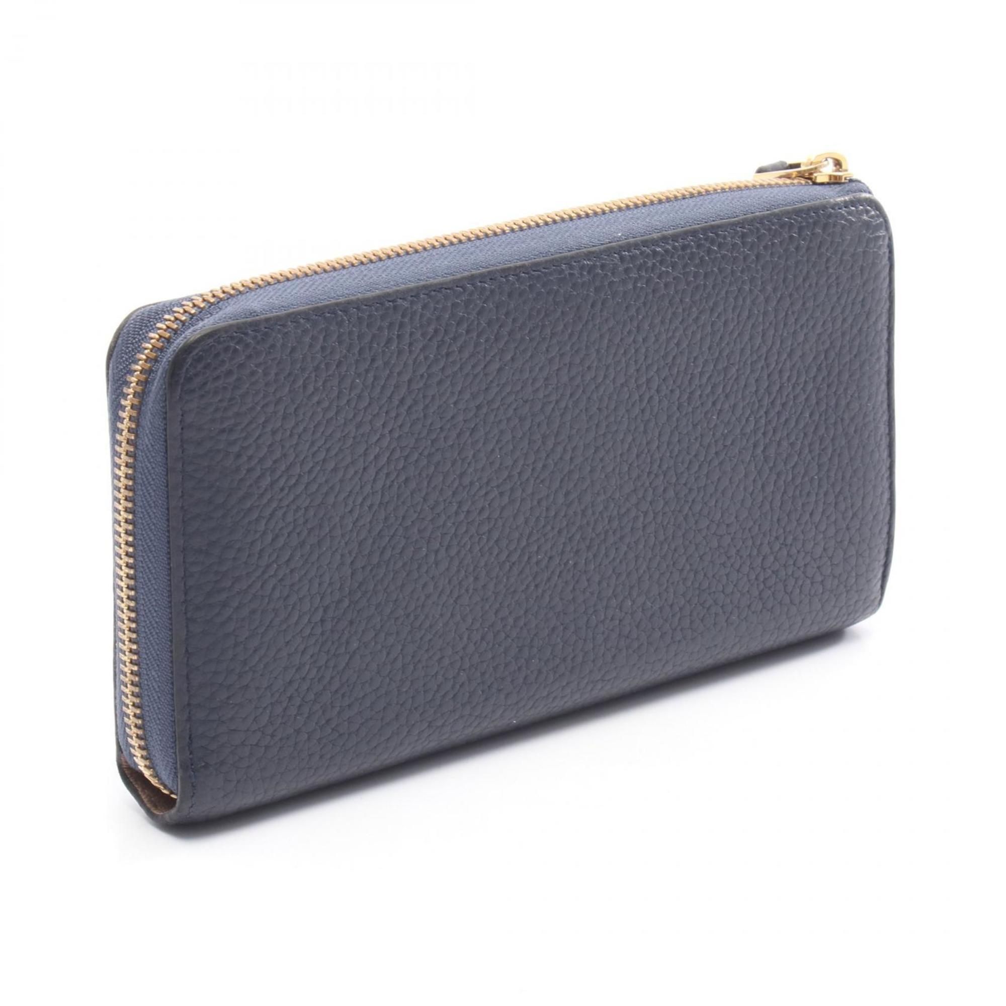 Blue Leather Long Wallet (Bi-Fold) (Pre-Owned) - Louis Vuitton - Modalova
