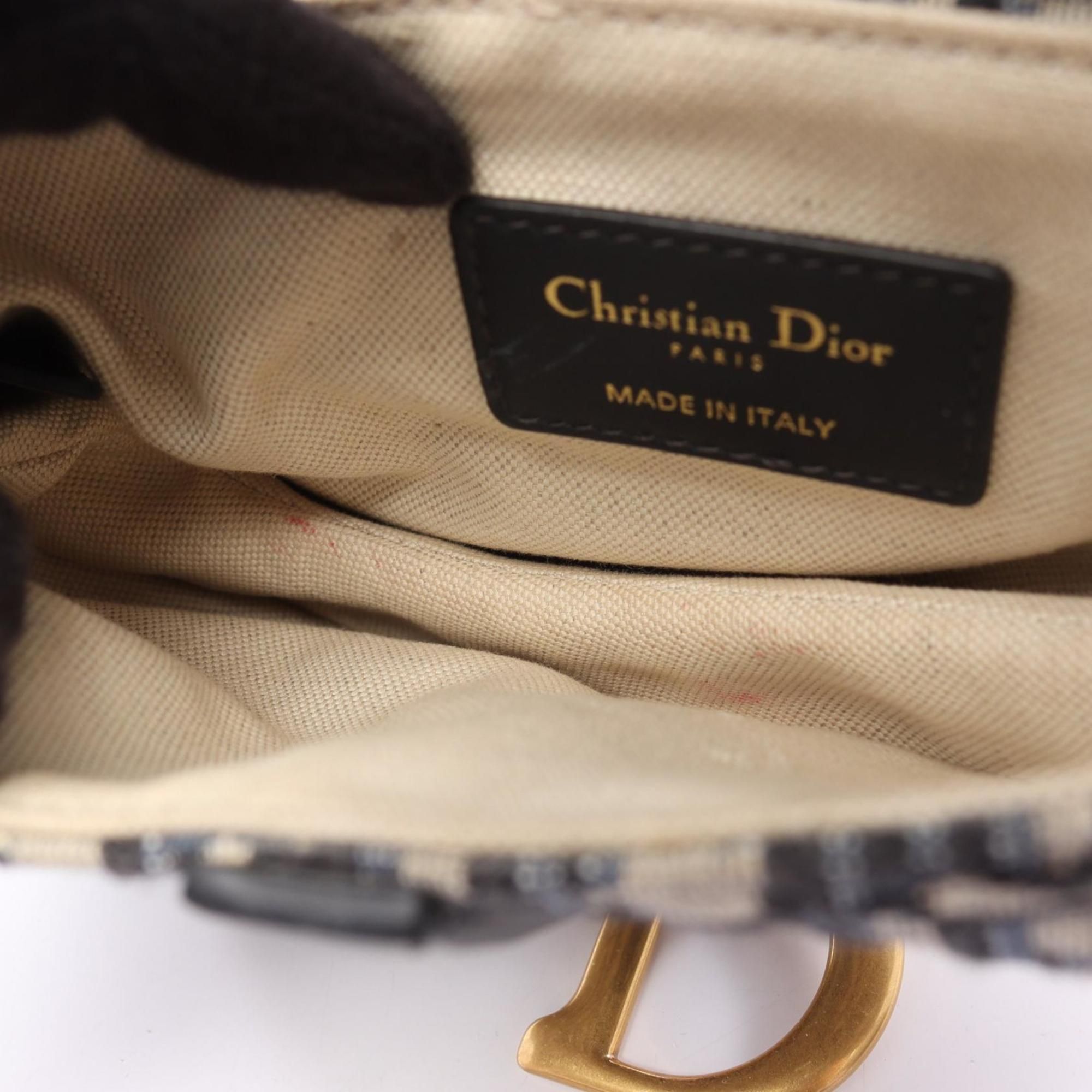 Canvas Leather Handbag Saddle Bag (Pre-Owned) - Christian Dior - Modalova