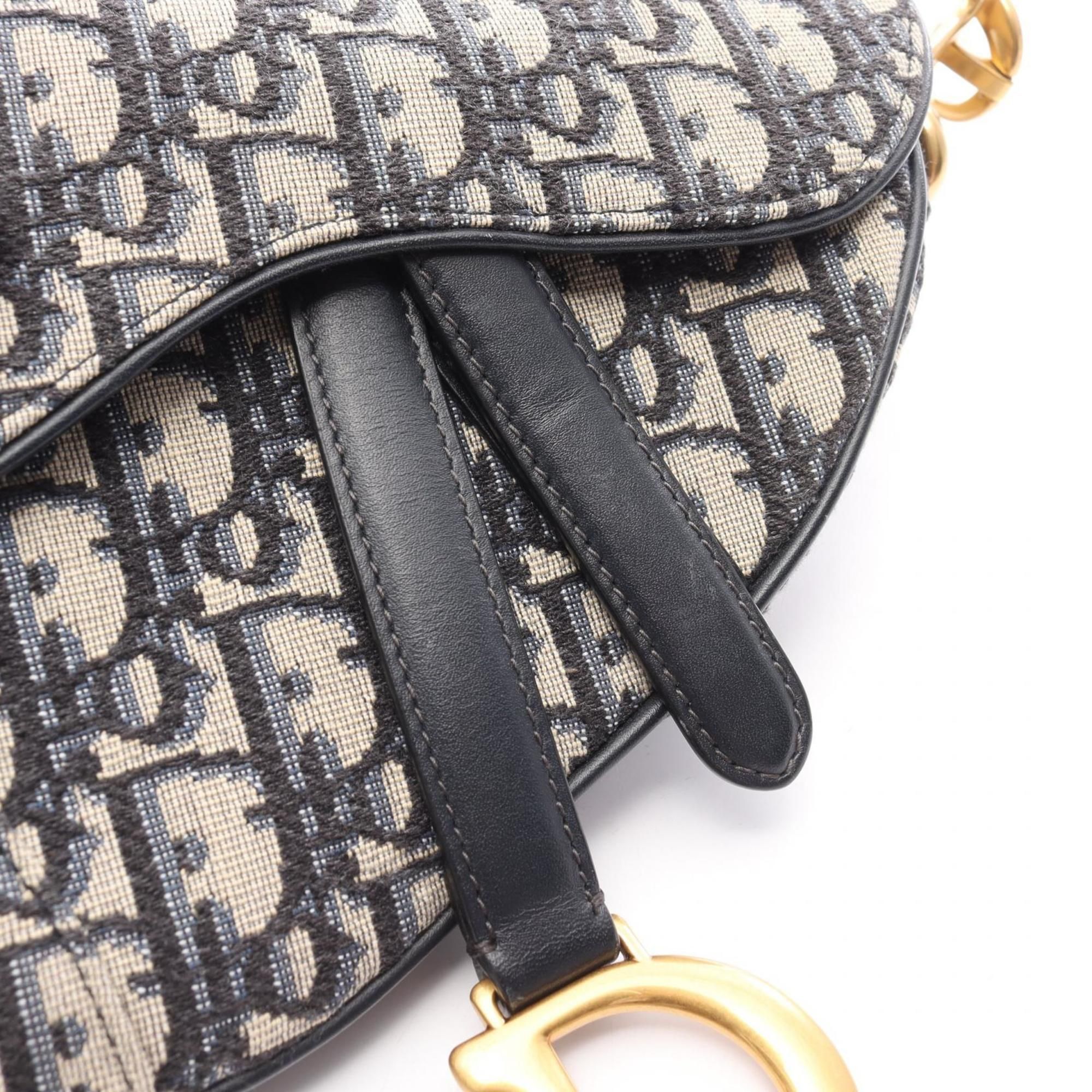 Canvas Leather Handbag Saddle Bag (Pre-Owned) - Christian Dior - Modalova