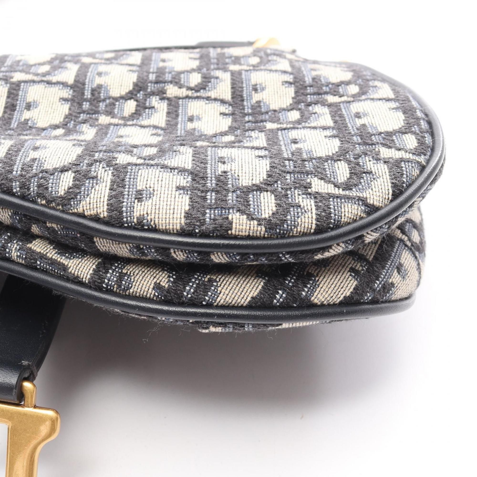 Canvas Leather Handbag Saddle Bag (Pre-Owned) - Christian Dior - Modalova