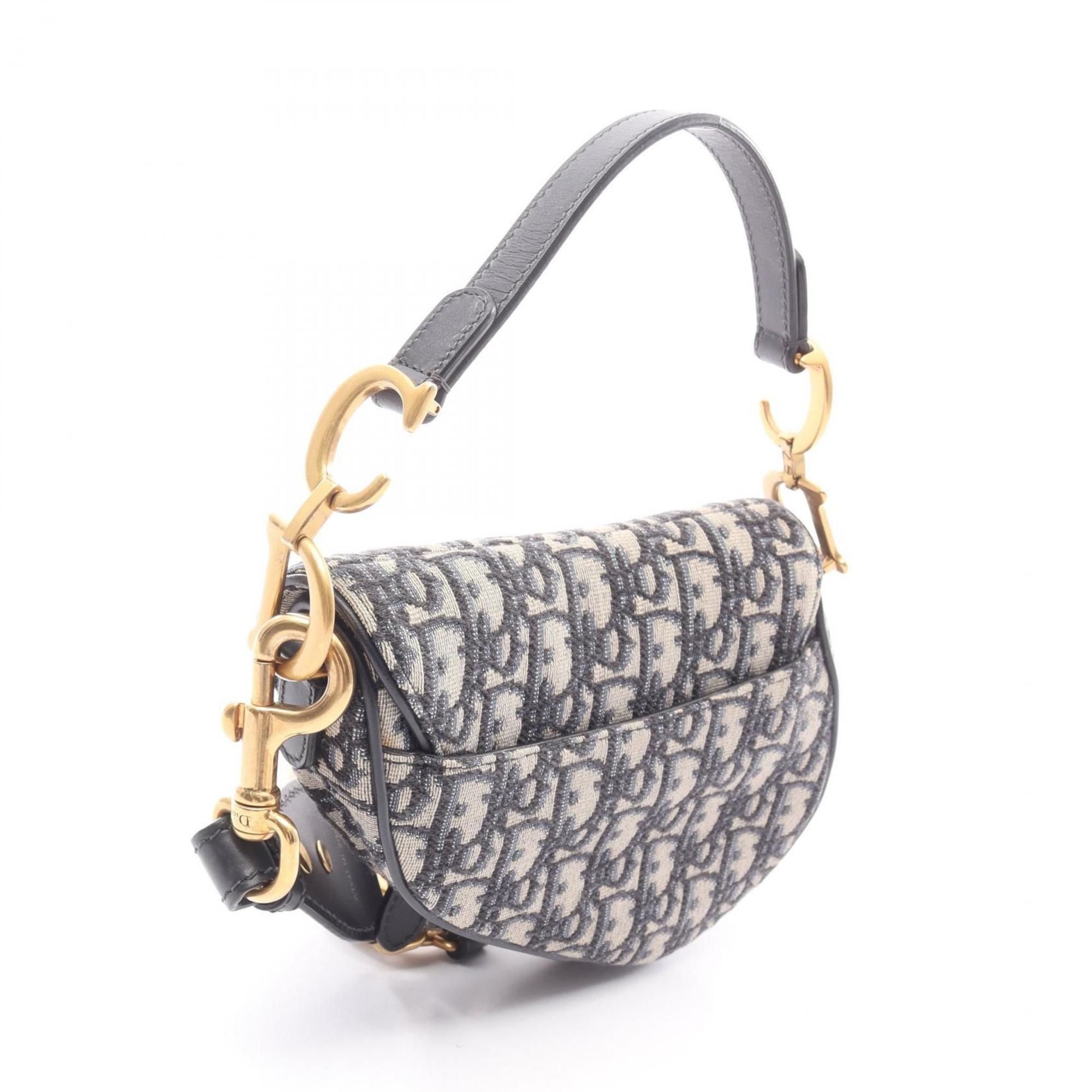 Canvas Leather Handbag Saddle Bag (Pre-Owned) - Christian Dior - Modalova