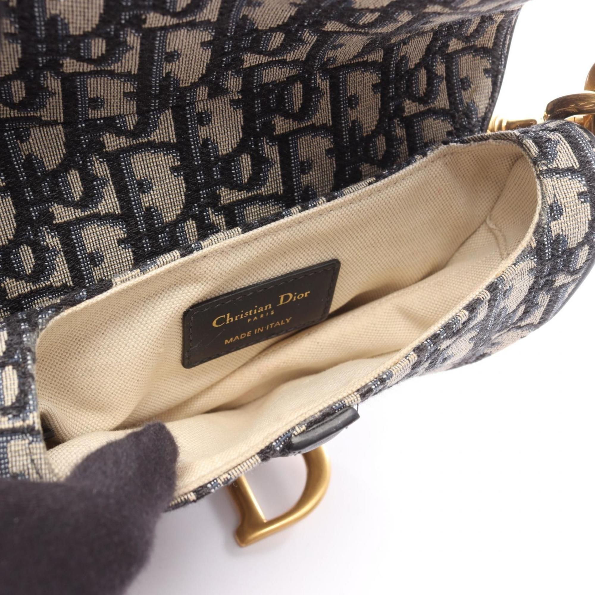 Canvas Leather Handbag Saddle Bag (Pre-Owned) - Christian Dior - Modalova