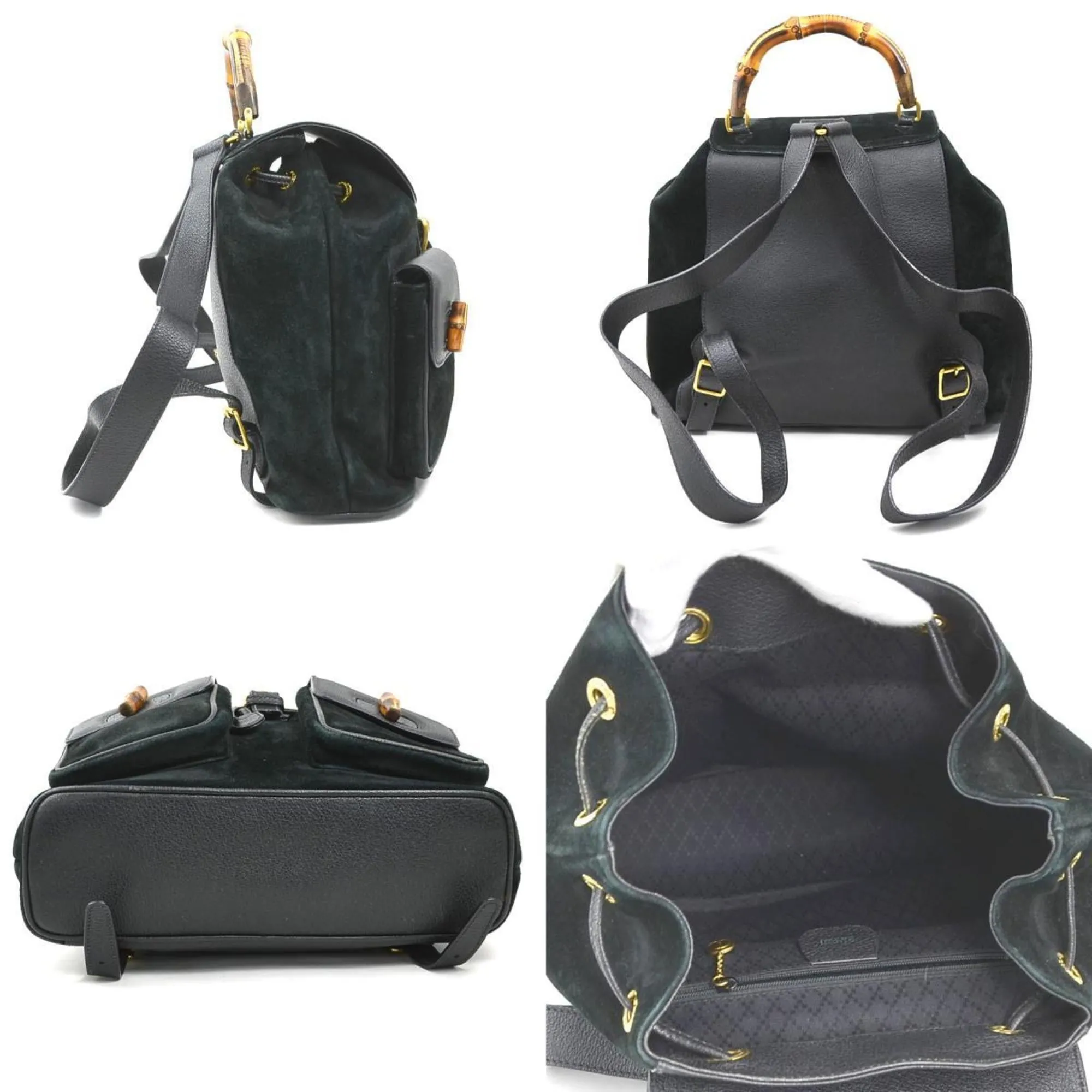 Suede Leather Backpack (Pre-Owned) - Gucci - Modalova