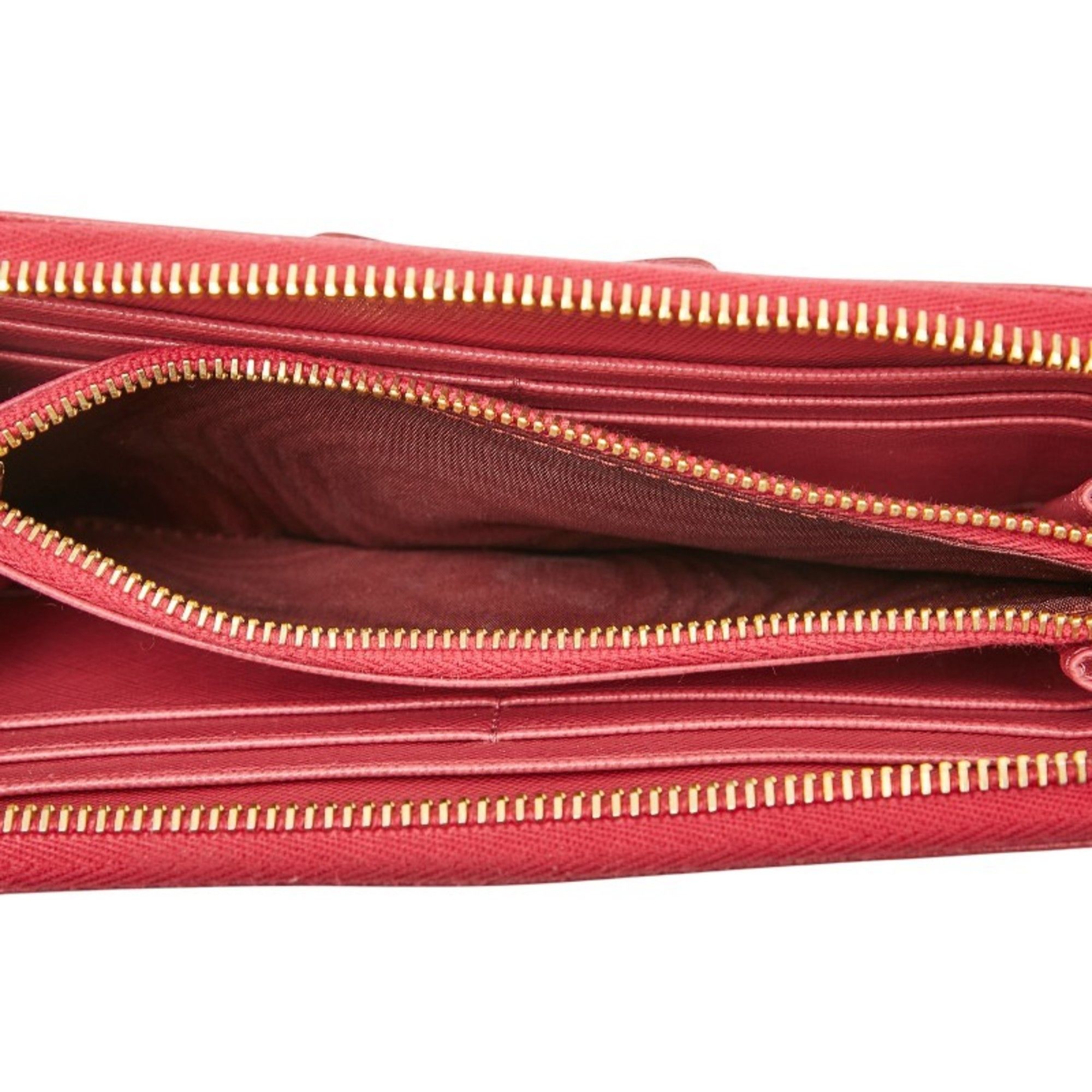 Leather Long Wallet (Bi-Fold) (Pre-Owned) - Prada - Modalova