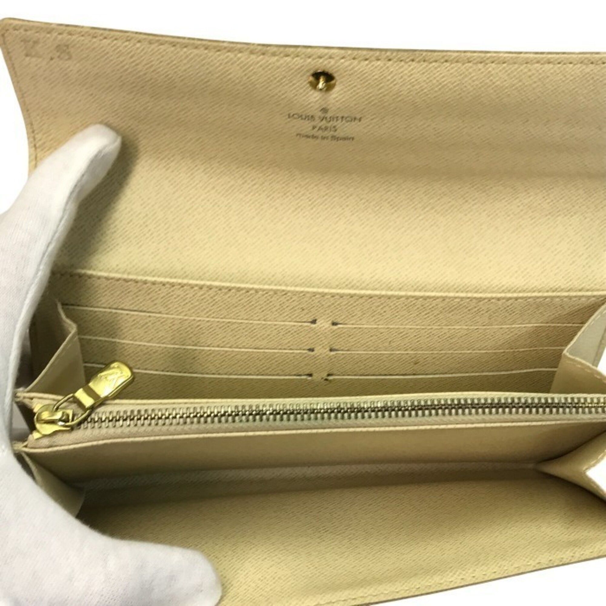 Damier Azur Long Wallet (Tri-Fold) (Pre-Owned) - Louis Vuitton - Modalova