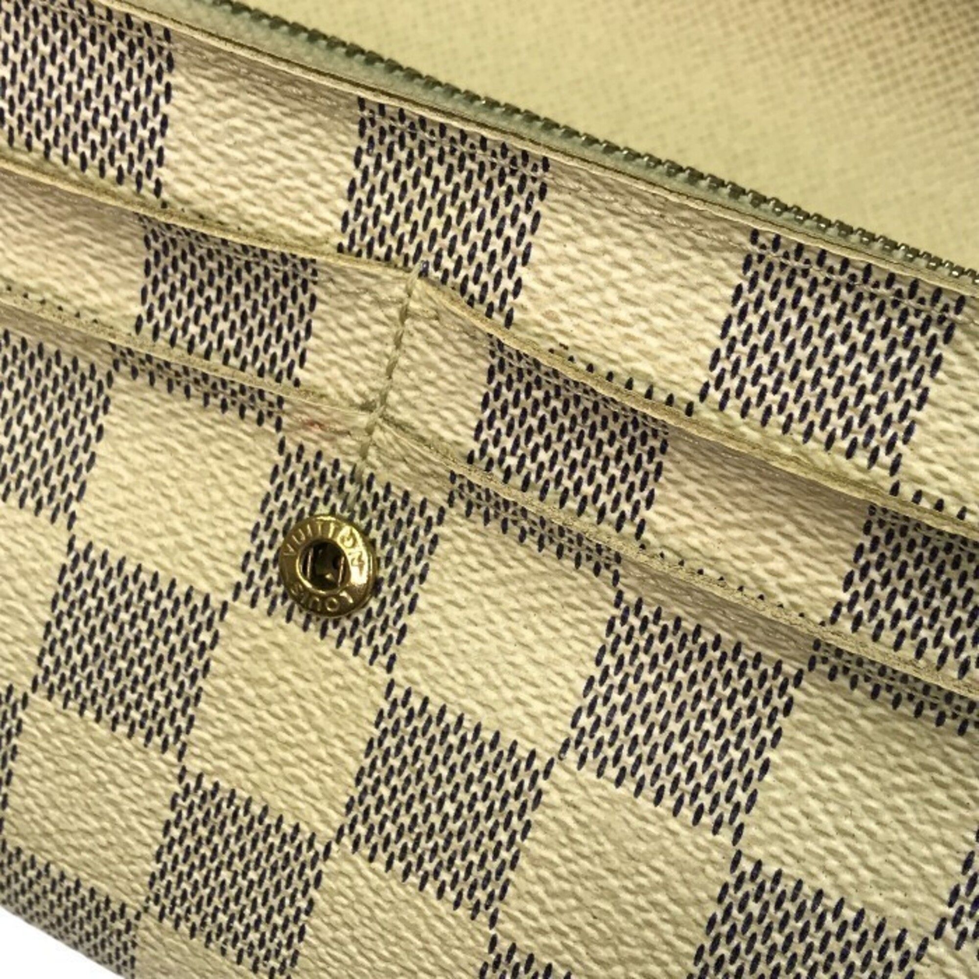 Damier Azur Long Wallet (Tri-Fold) (Pre-Owned) - Louis Vuitton - Modalova