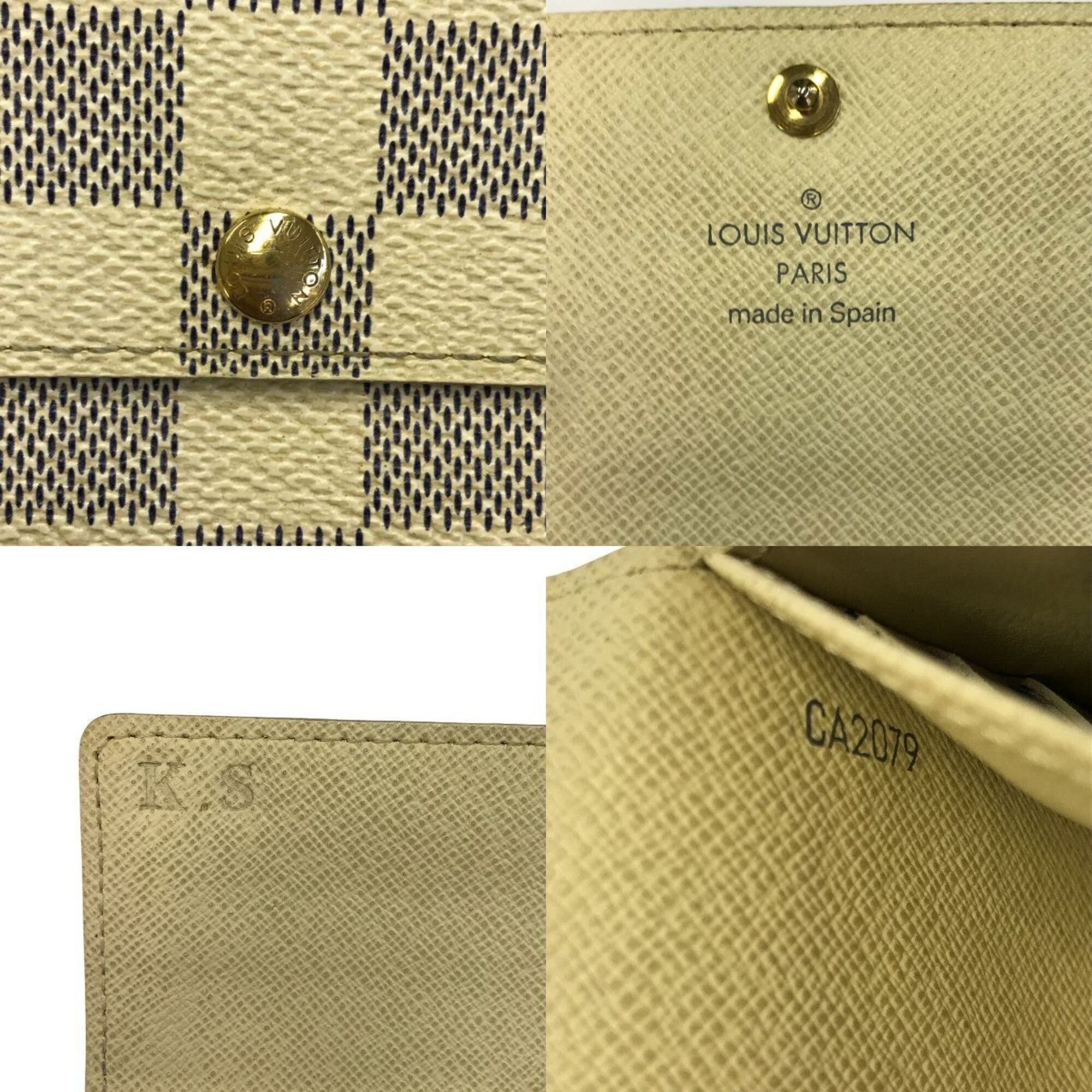 Damier Azur Long Wallet (Tri-Fold) (Pre-Owned) - Louis Vuitton - Modalova