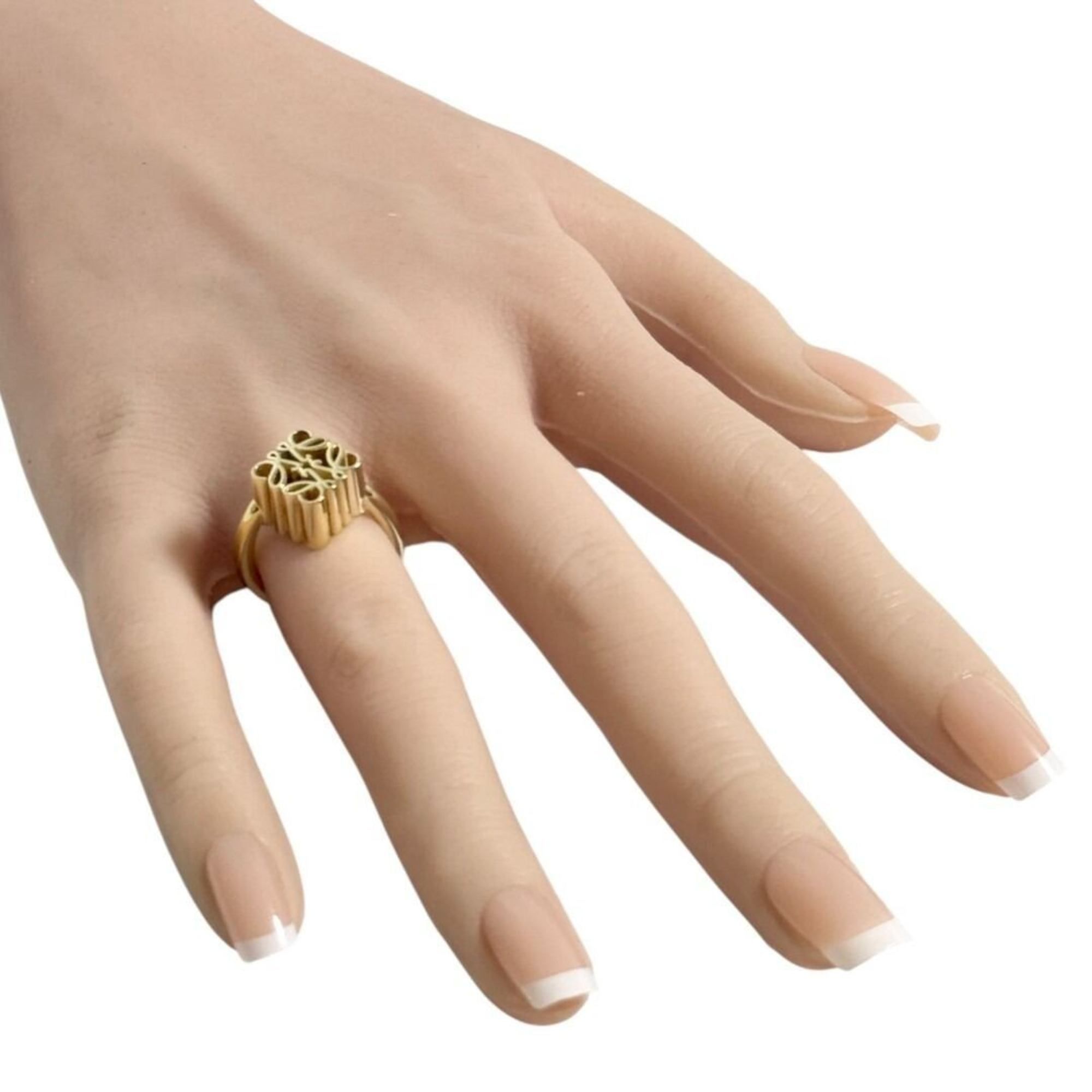 Gold Plating Silver 925 Band Ring (Pre-Owned) - Loewe - Modalova