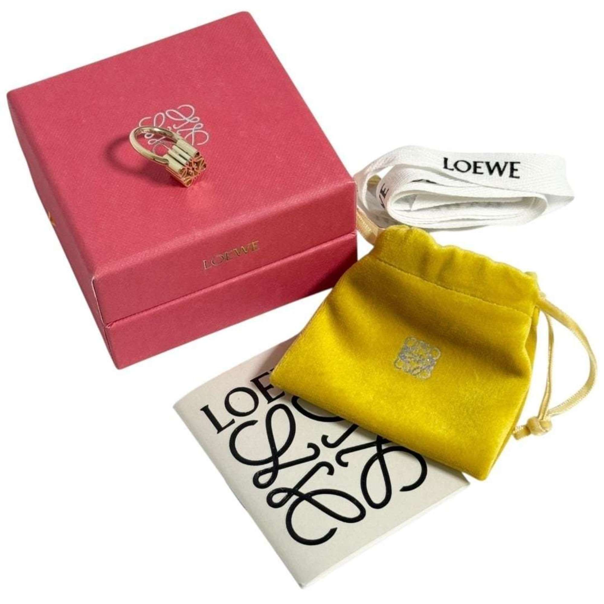 Gold Plating Silver 925 Band Ring (Pre-Owned) - Loewe - Modalova