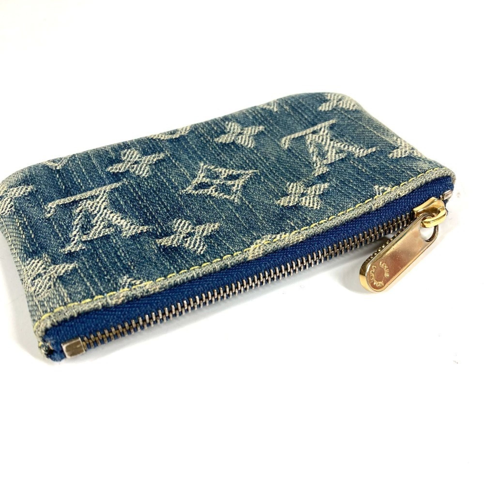 Monogram Denim Coin Purse/Coin Case (Pre-Owned) - Louis Vuitton - Modalova