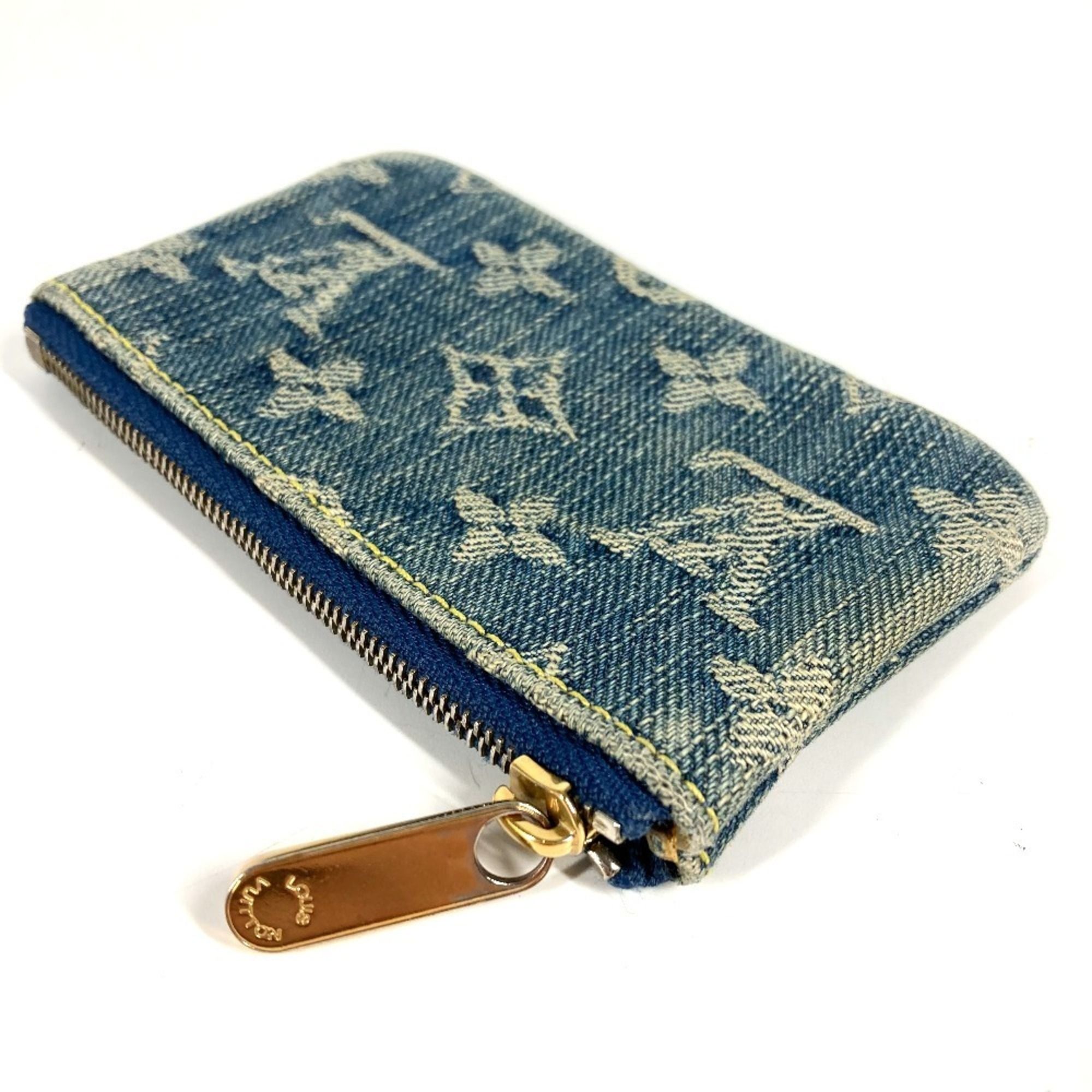 Monogram Denim Coin Purse/Coin Case (Pre-Owned) - Louis Vuitton - Modalova