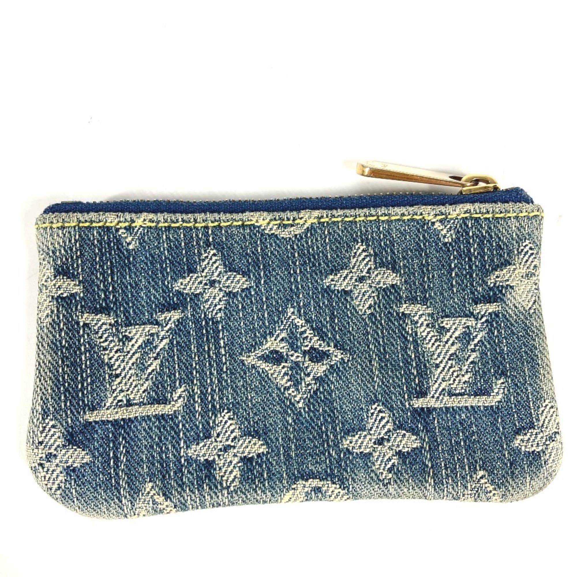Monogram Denim Coin Purse/Coin Case (Pre-Owned) - Louis Vuitton - Modalova