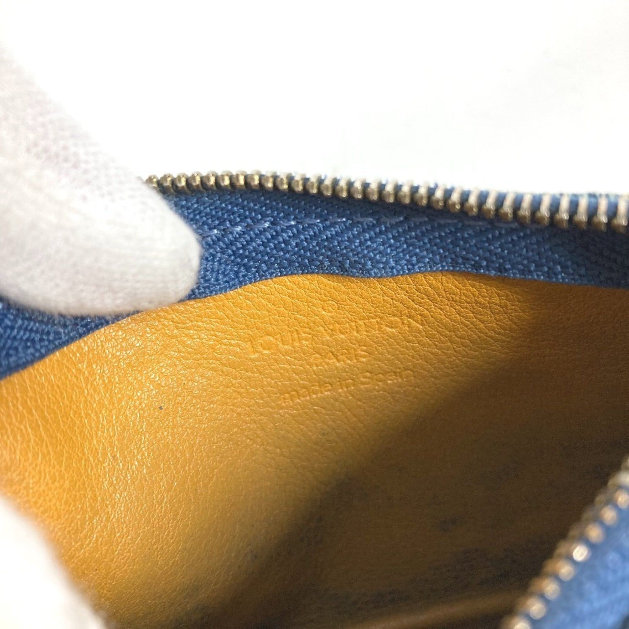 Monogram Denim Coin Purse/Coin Case (Pre-Owned) - Louis Vuitton - Modalova