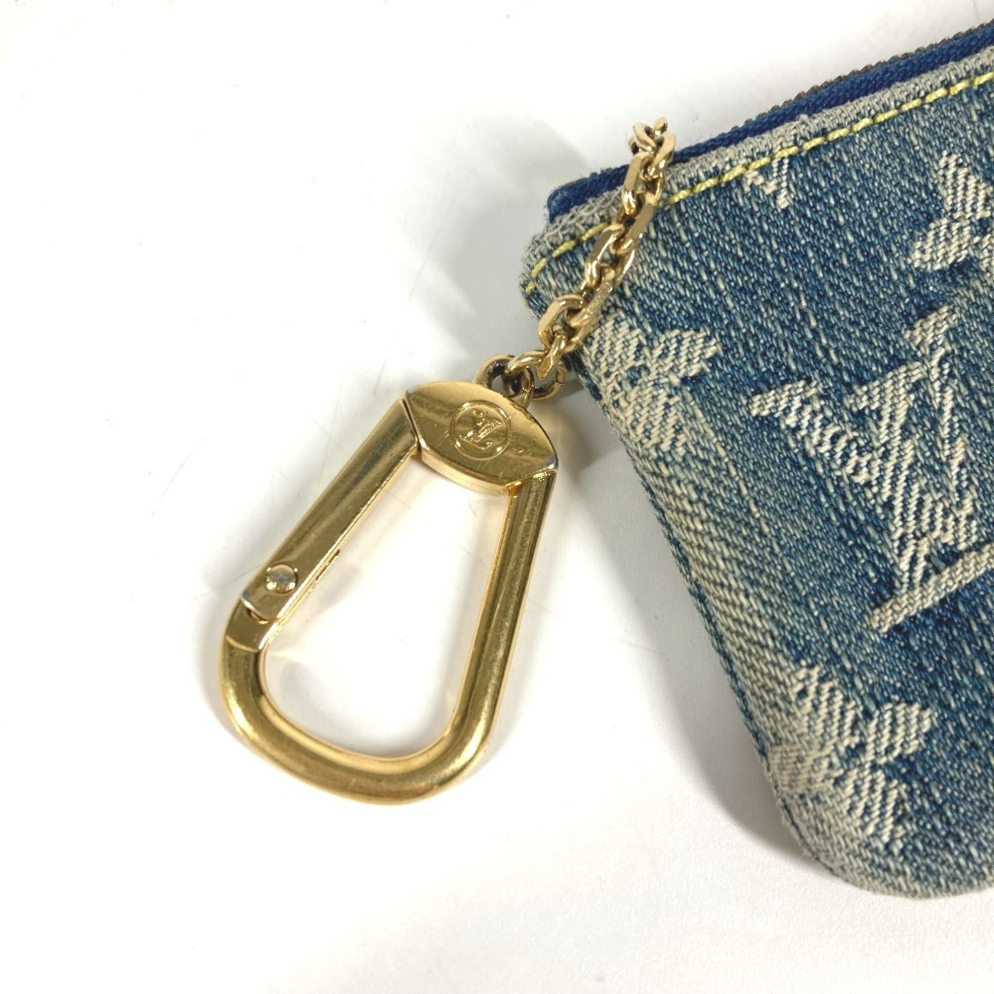 Monogram Denim Coin Purse/Coin Case (Pre-Owned) - Louis Vuitton - Modalova