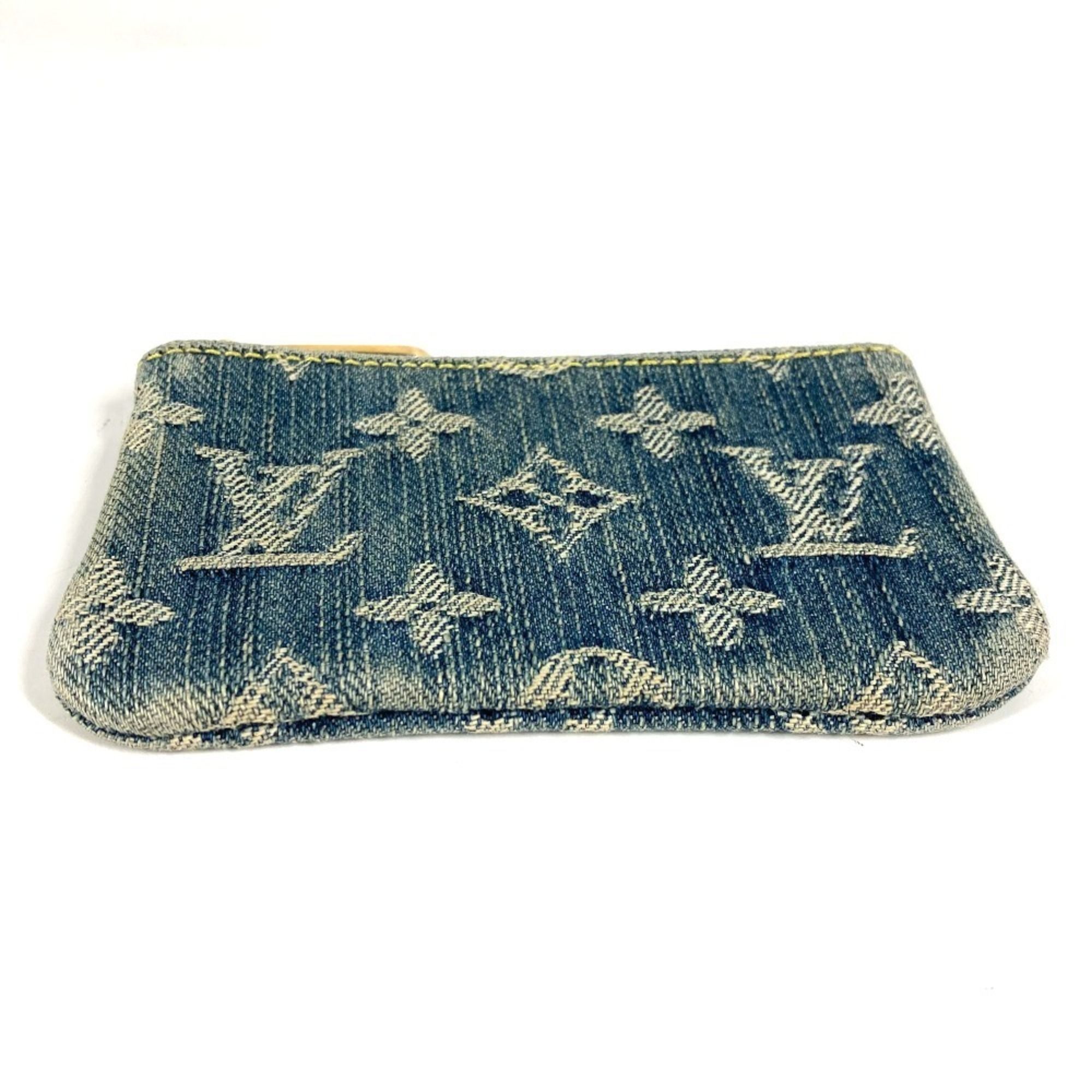 Monogram Denim Coin Purse/Coin Case (Pre-Owned) - Louis Vuitton - Modalova