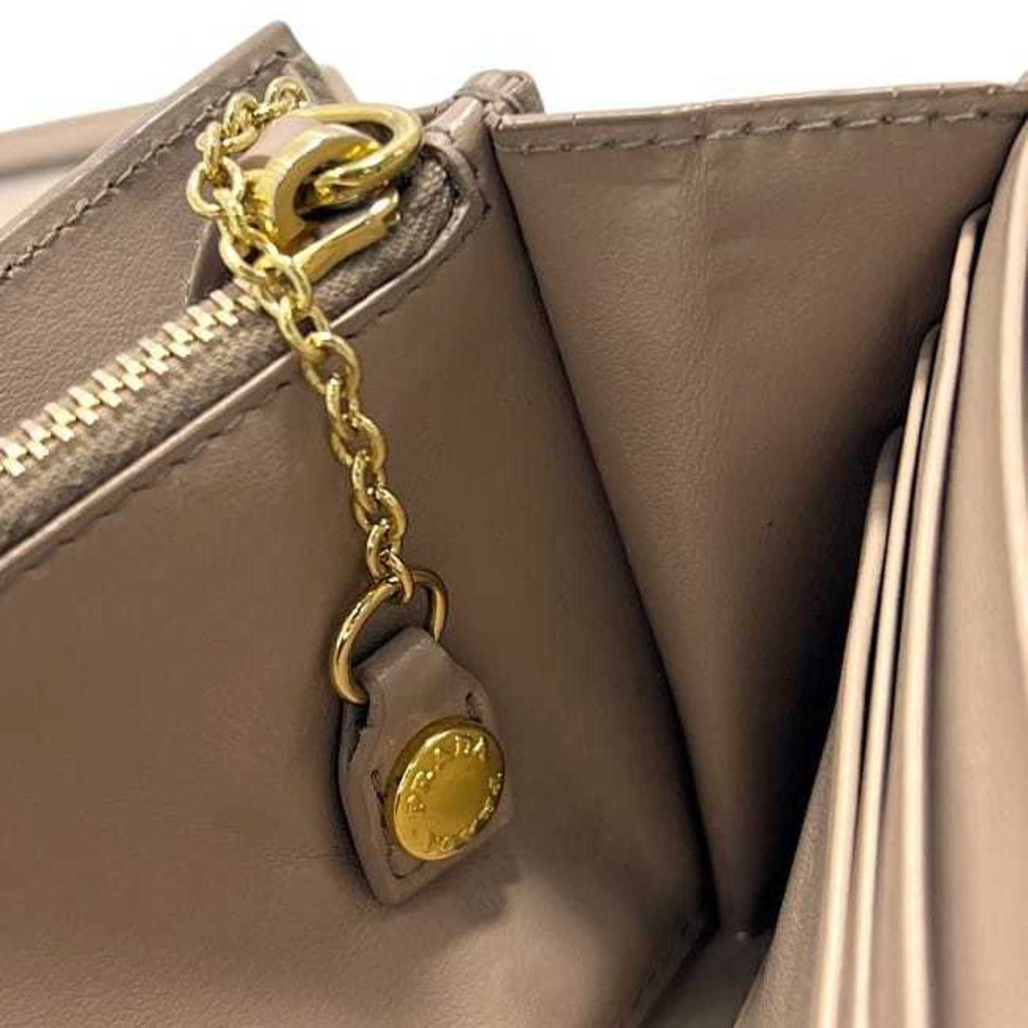 Leather Long Wallet (Bi-Fold) (Pre-Owned) - Prada - Modalova