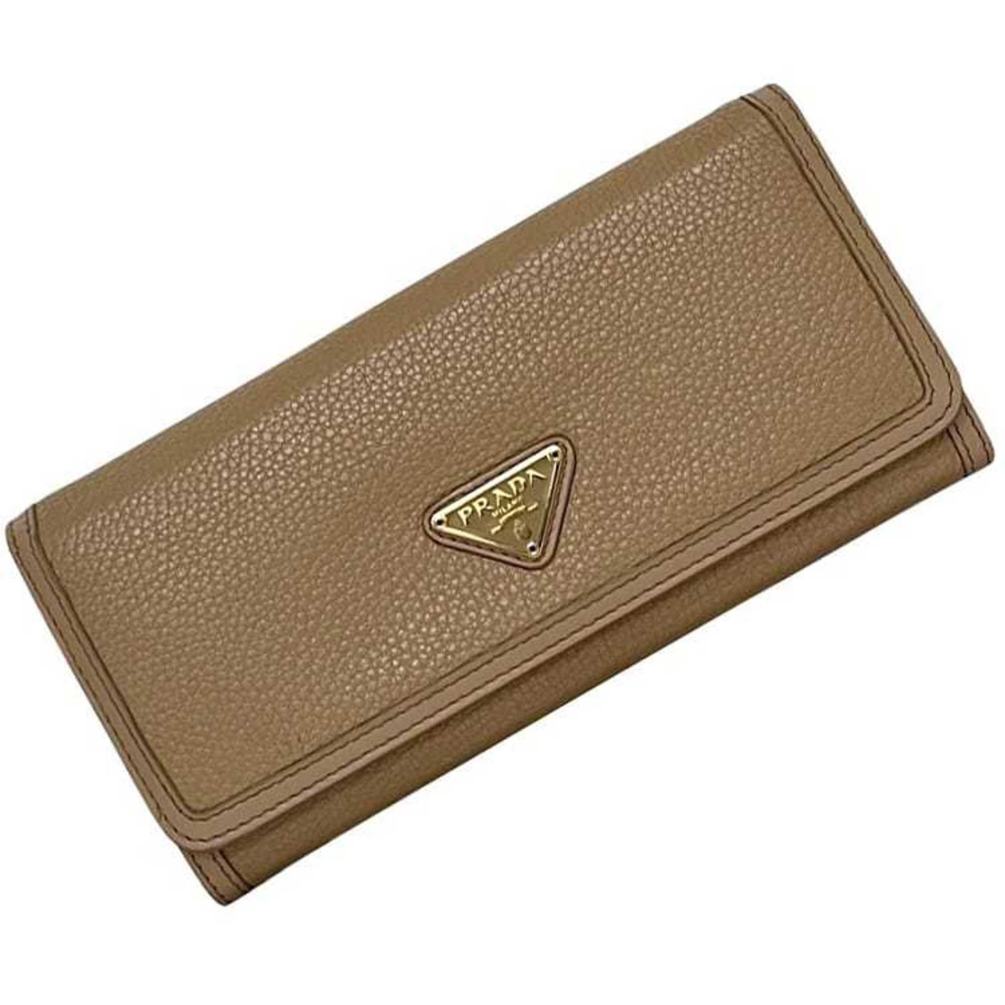 Leather Long Wallet (Bi-Fold) (Pre-Owned) - Prada - Modalova