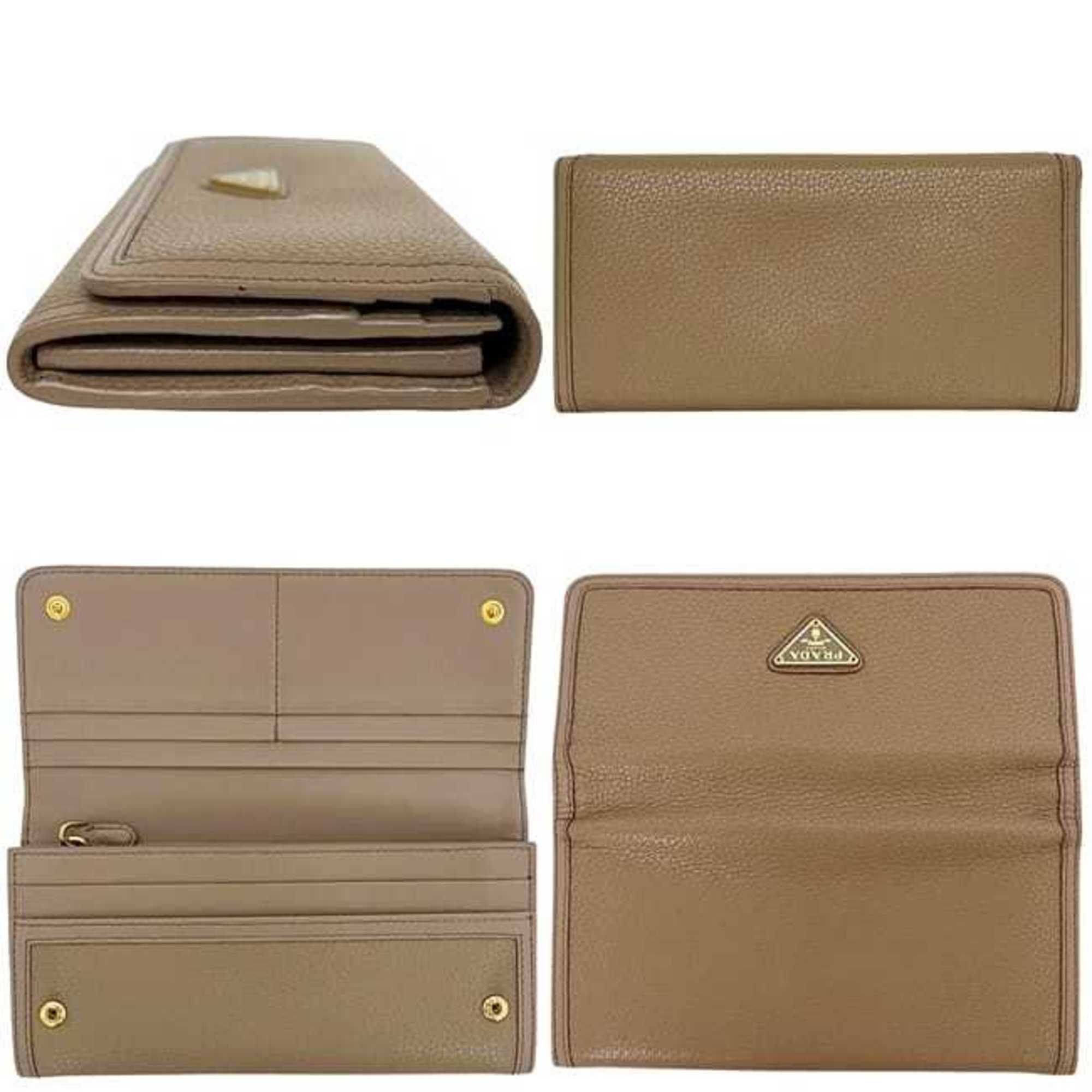 Leather Long Wallet (Bi-Fold) (Pre-Owned) - Prada - Modalova