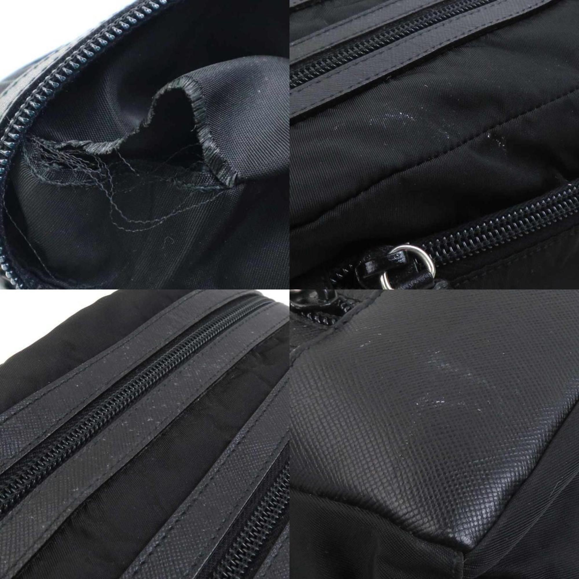 Nylon Leather Clutch Bag Pouch (Pre-Owned) - Prada - Modalova