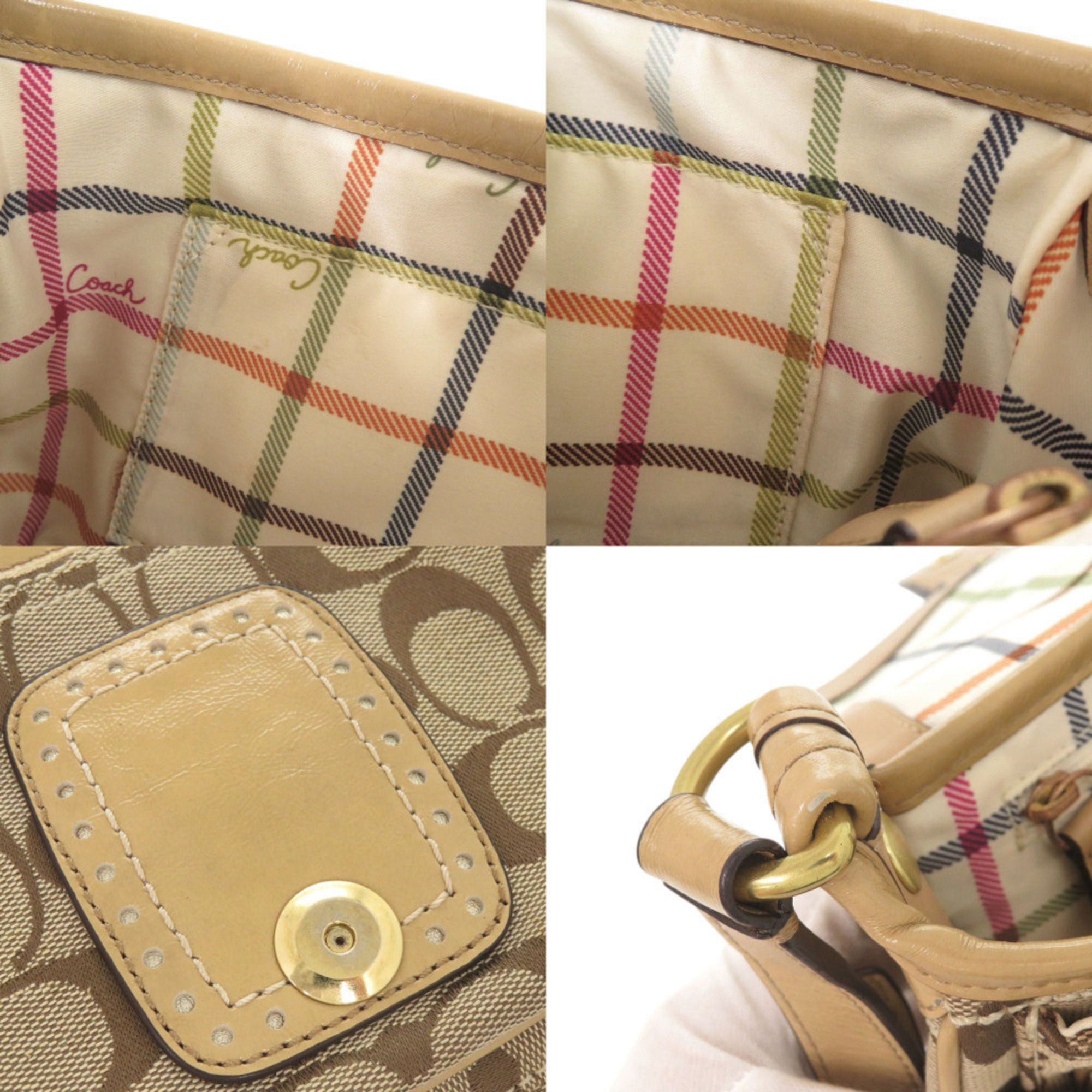 Canvas Patent Leather Shoulder Bag (Pre-Owned) - Coach - Modalova
