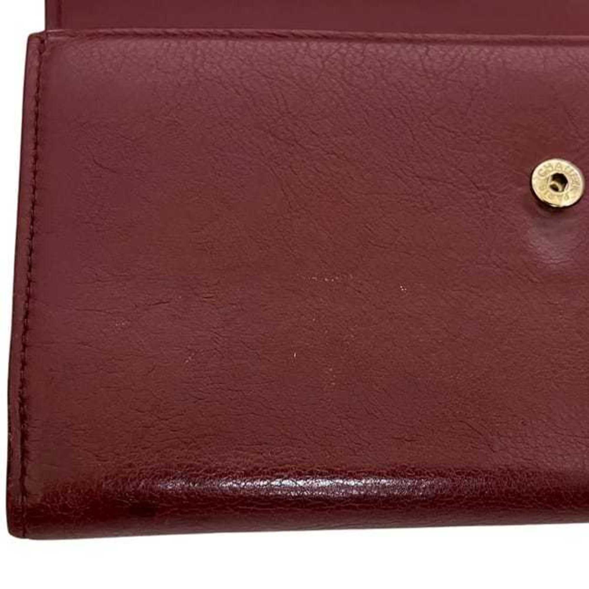 Leather Long Wallet (Bi-Fold) (Pre-Owned) - Chanel - Modalova