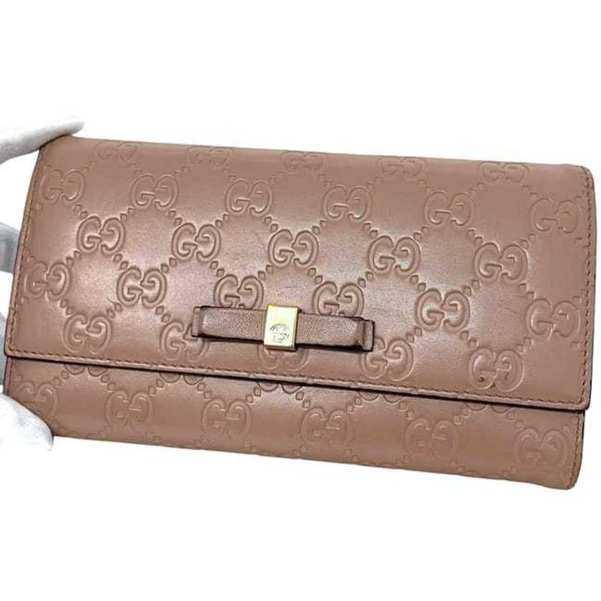 Leather Long Wallet (Bi-Fold) (Pre-Owned) - Gucci - Modalova